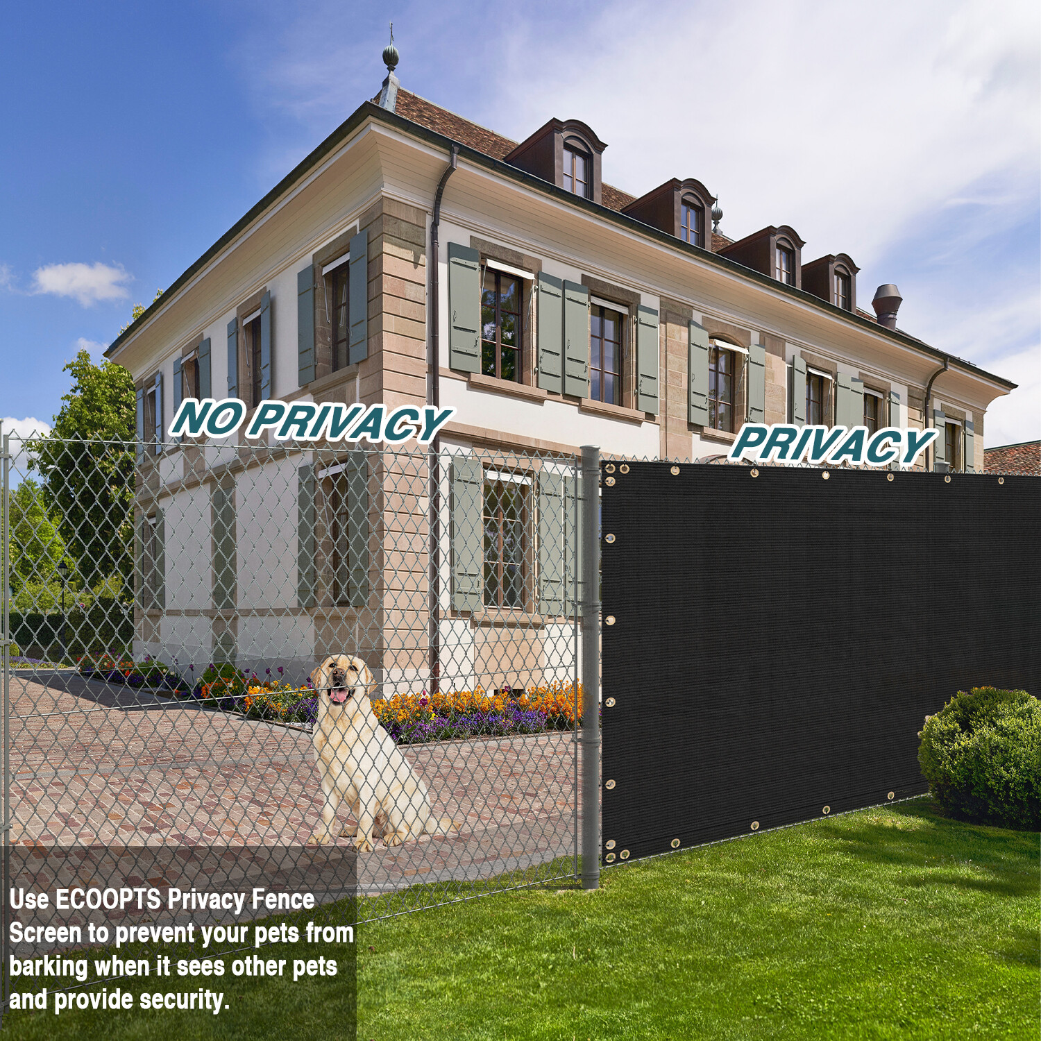 4' 5' 6' 8' Windscreen Privacy Fence Screen Shade Cover Mesh Tarp Garden-Black