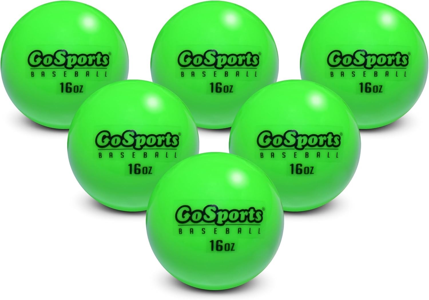 Weighted Training Ball Set Hitting/Pitching Baseball Heavy Duty 6 Pack Green New