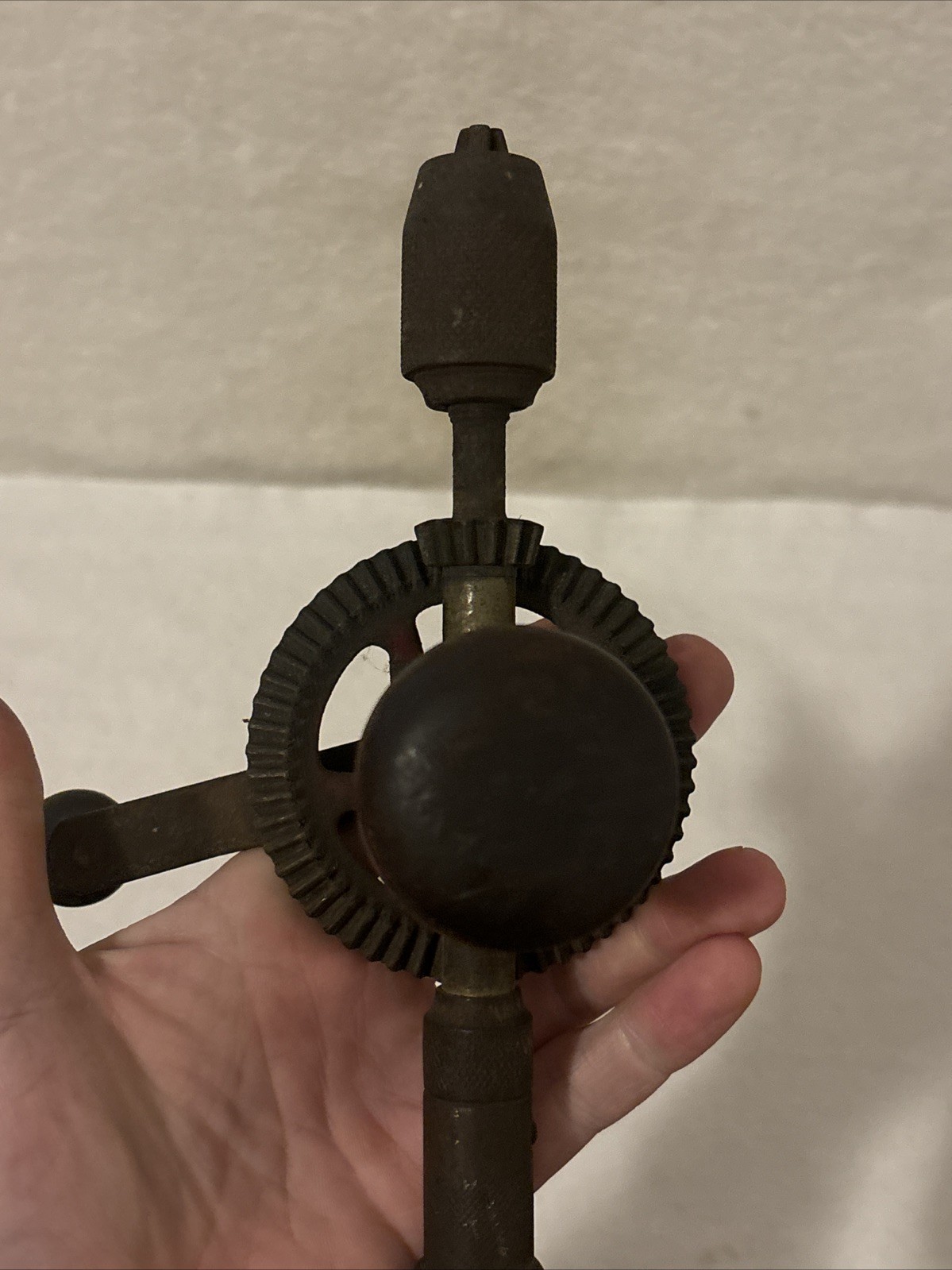 VINTAGE "EGG BEATER" STYLE HAND DRILL UNBRANDED WORKS! FREE SHIP