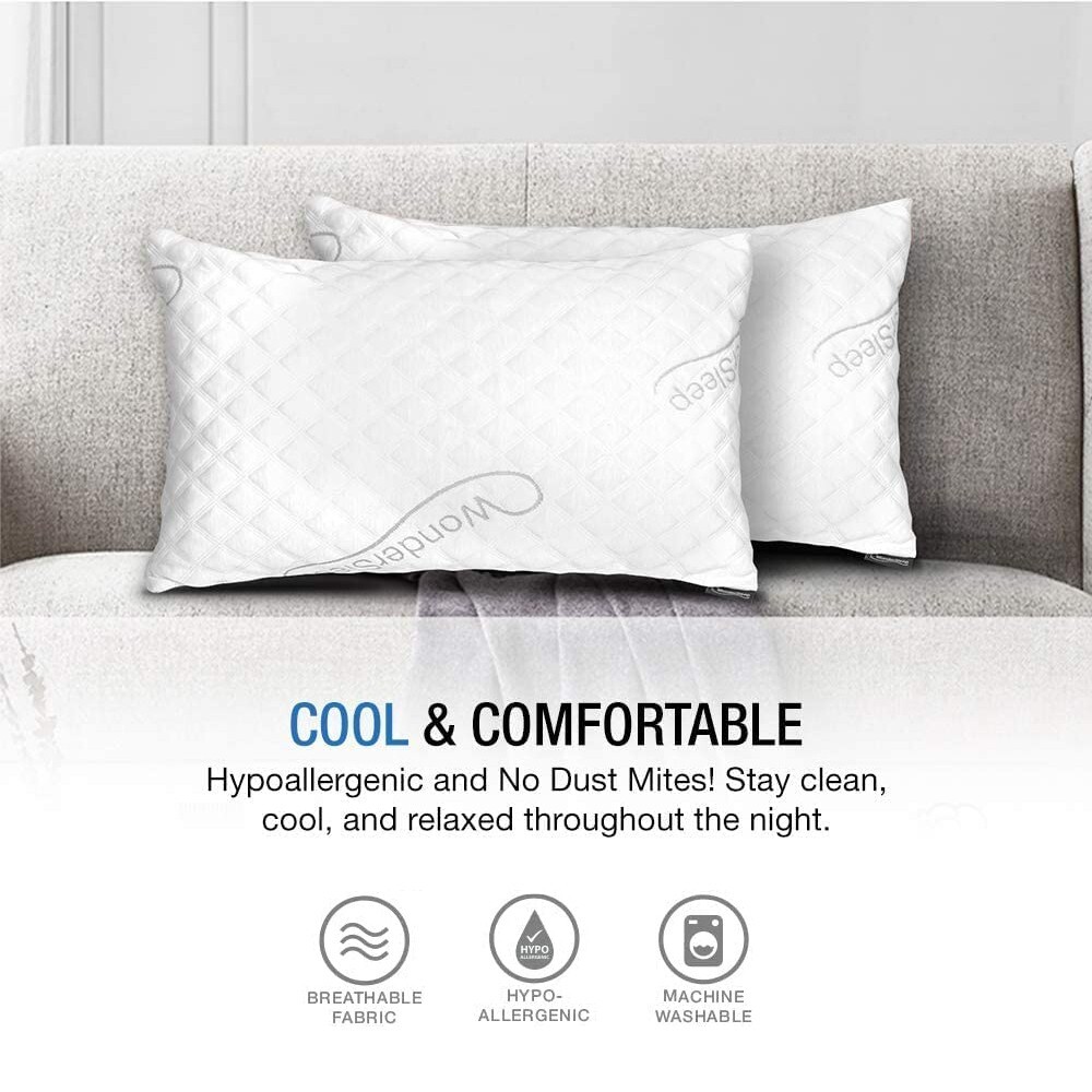 WonderSleep Dream Rite Shredded Memory Foam Pillow - Queen Size, 1 Pack