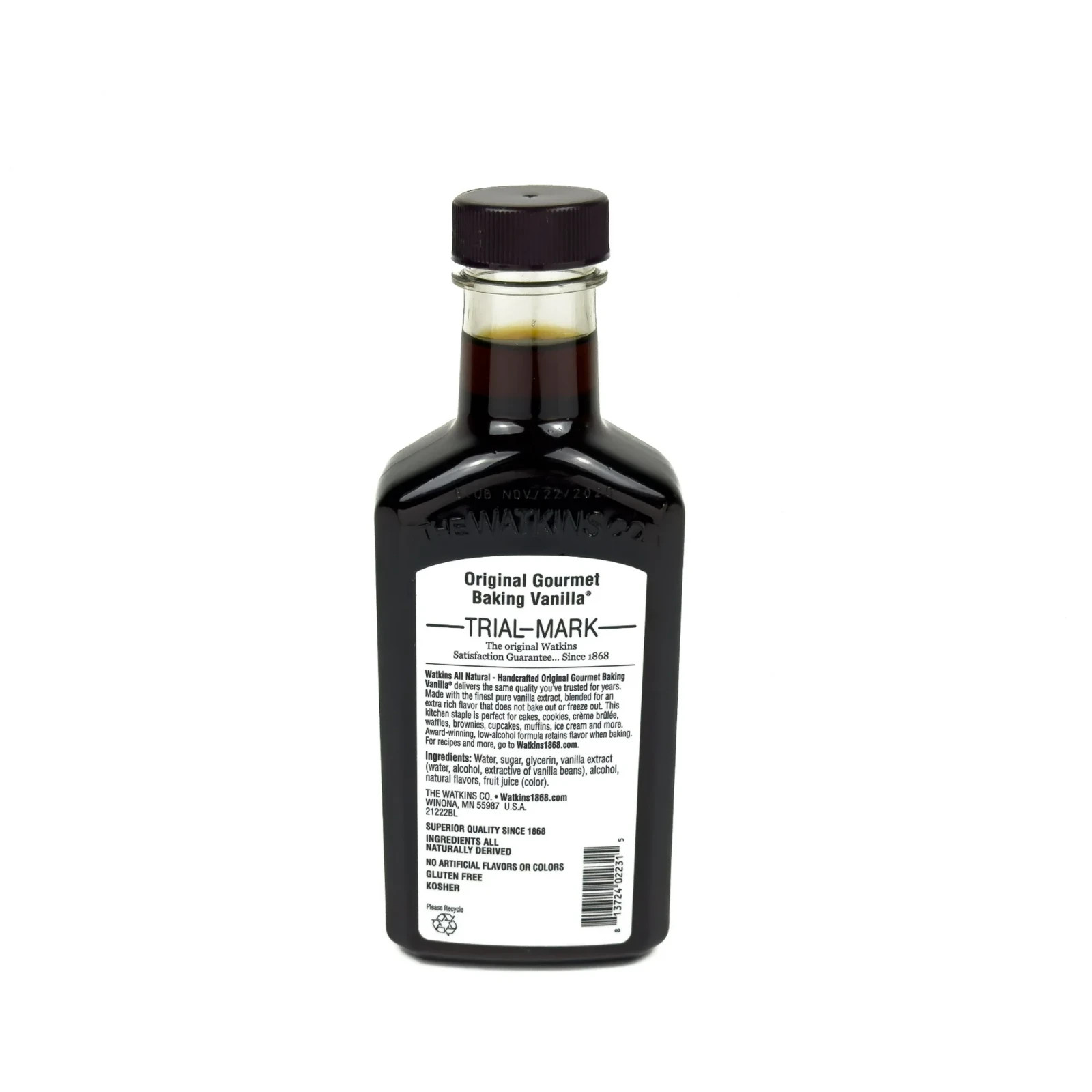 Watkins All Natural Original gourmet baking Vanilla with Pure Extract 8 fl oz...