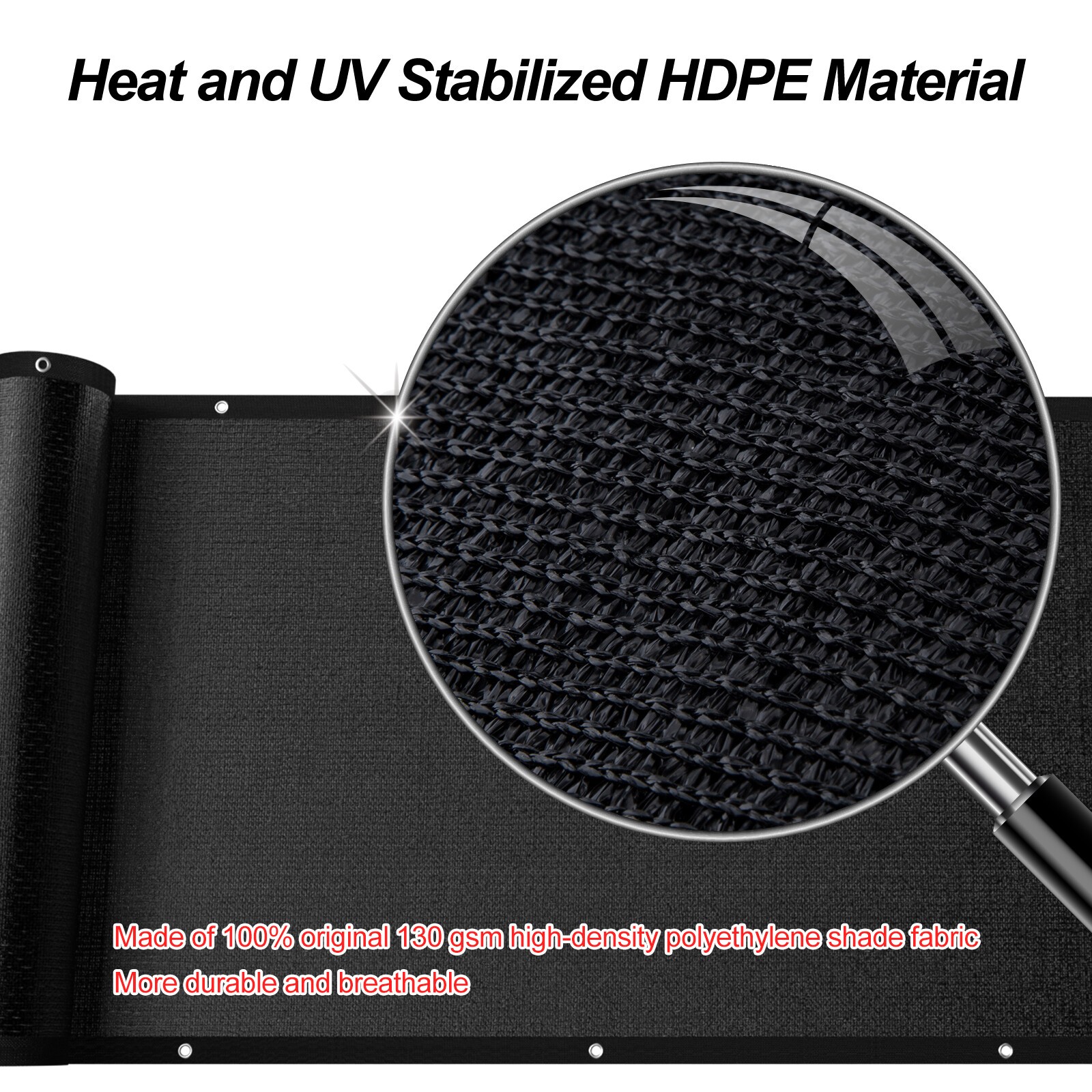 3' 4' 5' 6' 8' x50' Privacy Fence Screen Windscreen Garden Yard Mesh Shade Cover