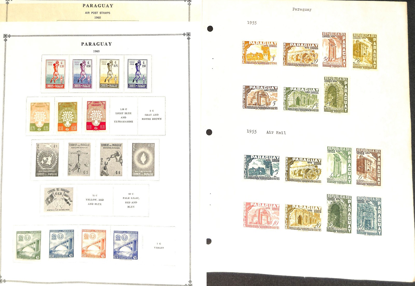 Paraguay Stamp Collection on 35 Scott International Pages, 1879-1959 (BF)