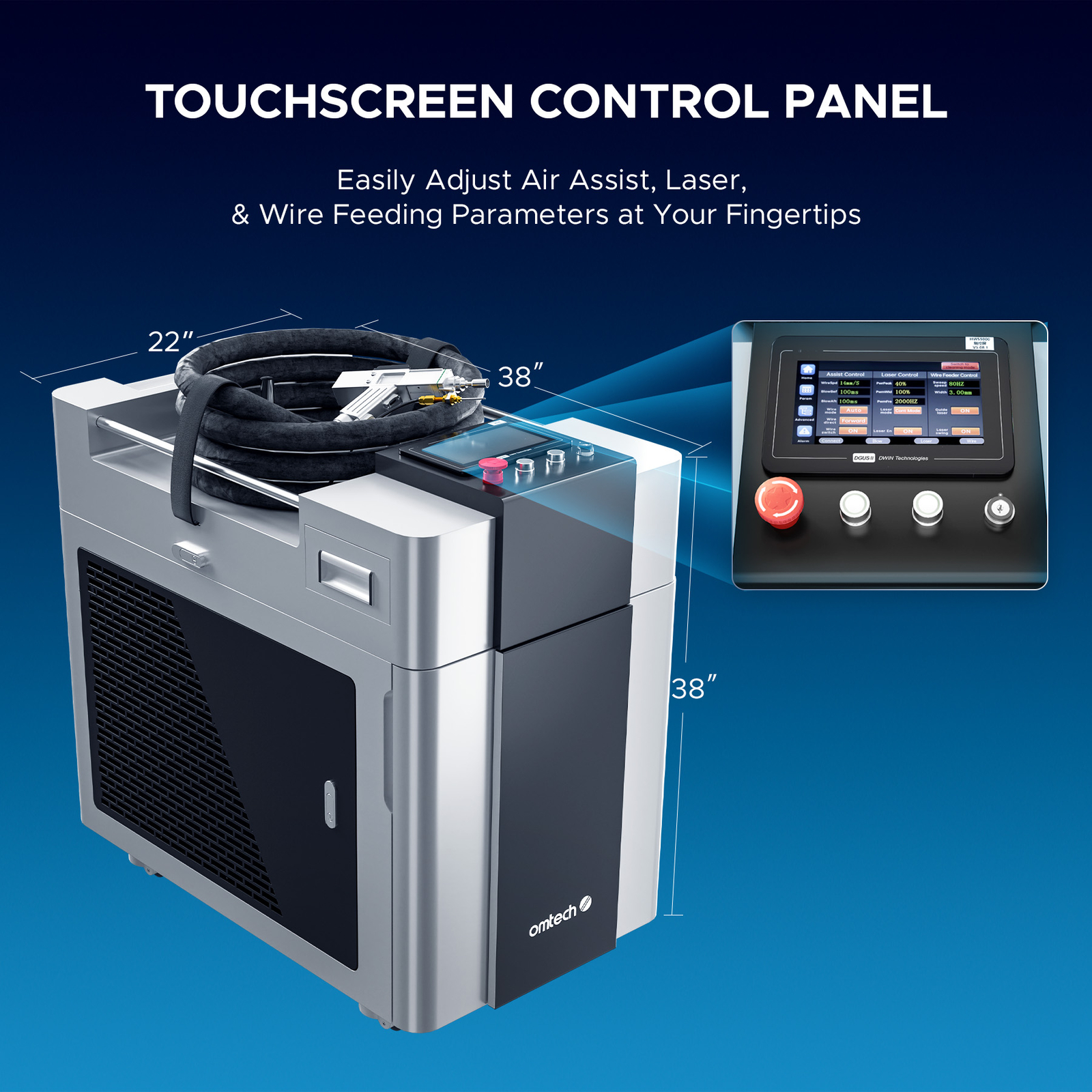 1500W Handheld Fiber Laser Welder Cleaner Cutter for Metal Aluminum - Used