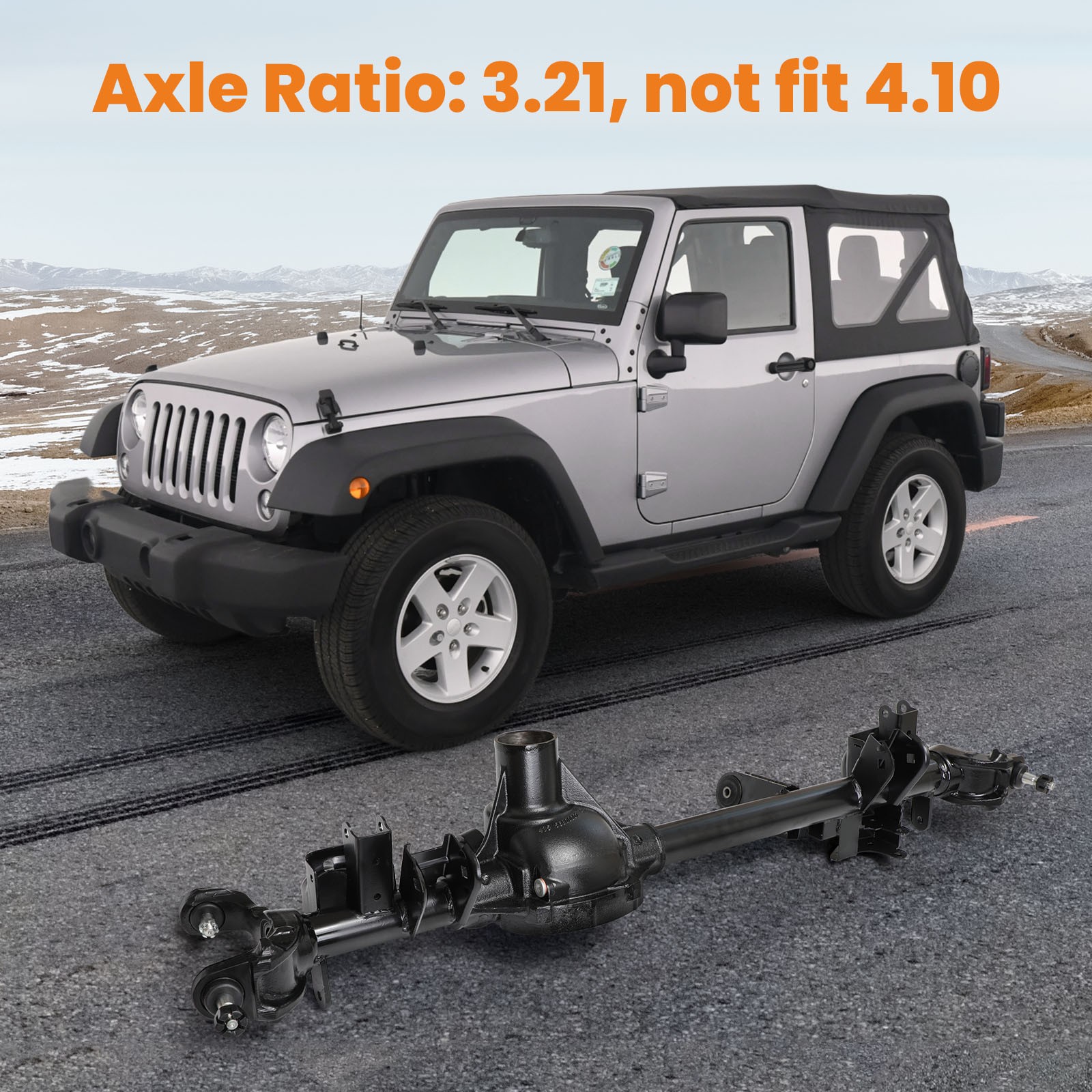 Front Axle Housing For Jeep Wrangler JK 3.21 Axle Ratio Dana 30 2007-2017