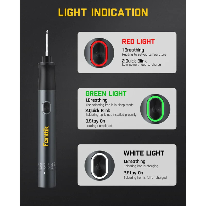 Fanttik T1 Max Soldering Iron Kit, Cordless Soldering Iron, 7 Seconds Fast Heati