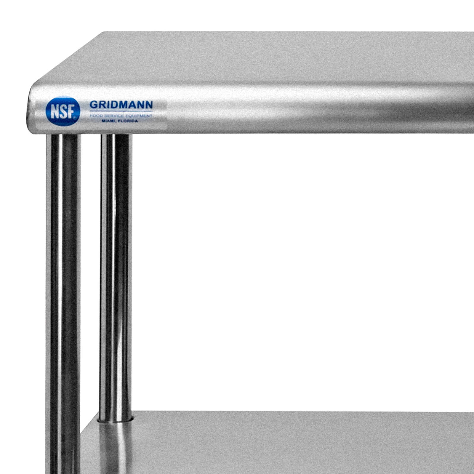 Commercial Stainless Steel Kitchen Prep Table Wide Double Overshelf - 12" x 60"