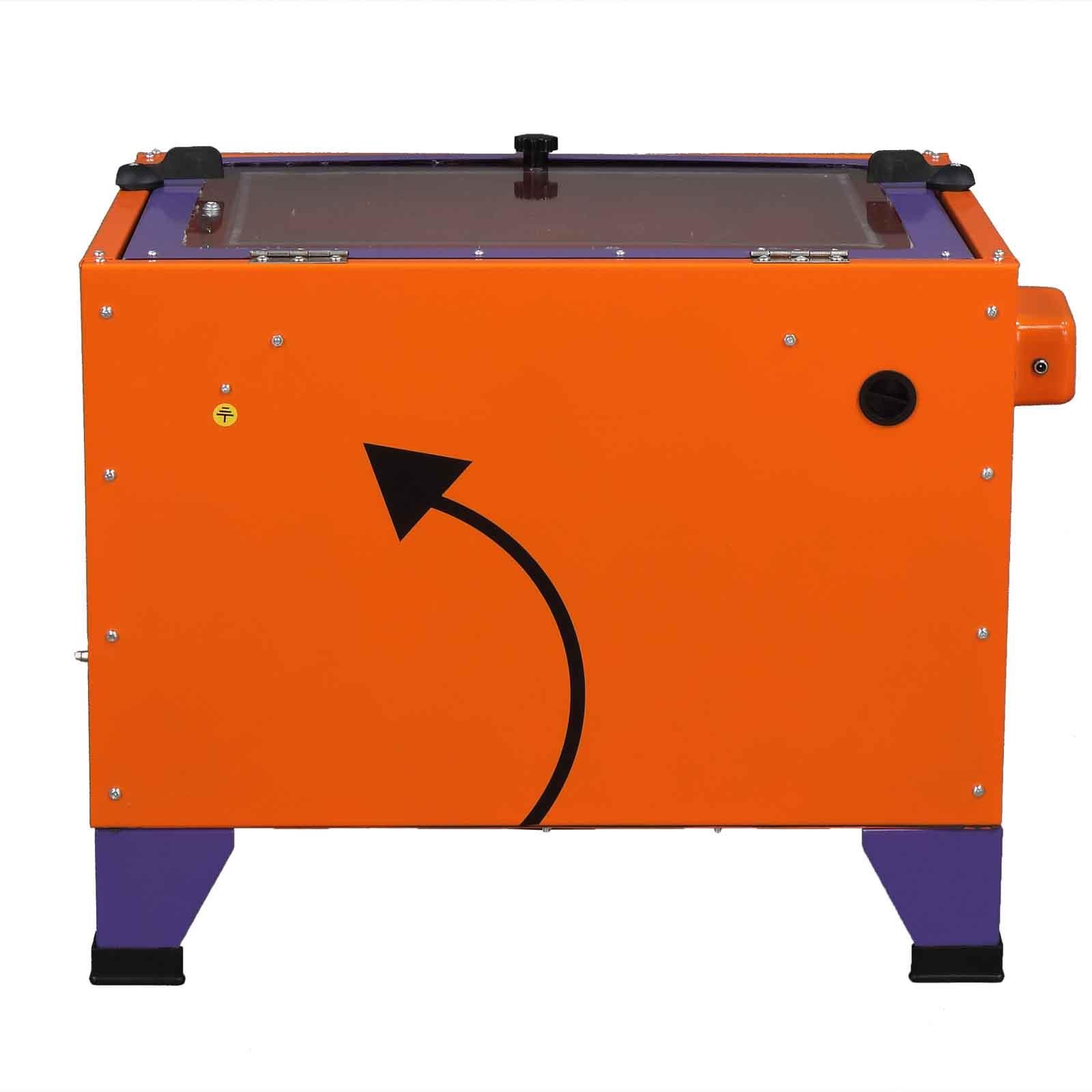 25 Gallon Bench Top Air Sandblasting Cabinet Sandblaster Blast Large Orange