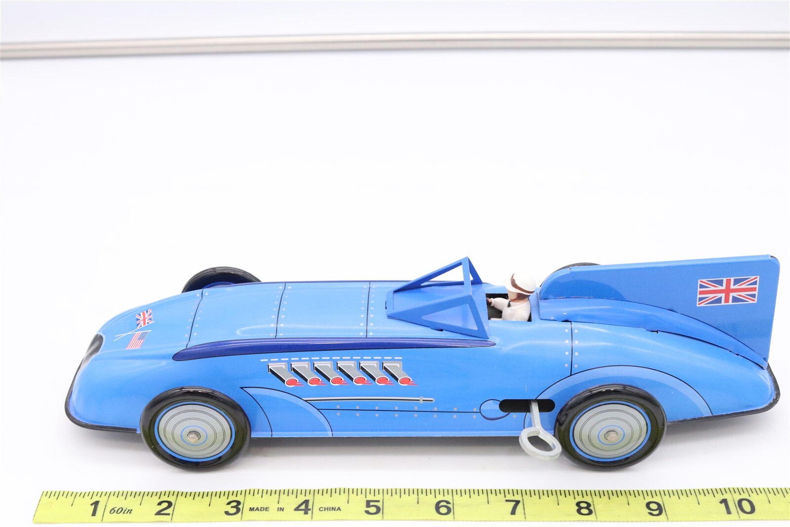 SCHYLLING COLLECTOR SERIES SIR IANS BLUEBIRD LAND SPEED RECORD TIN WIND UP CAR