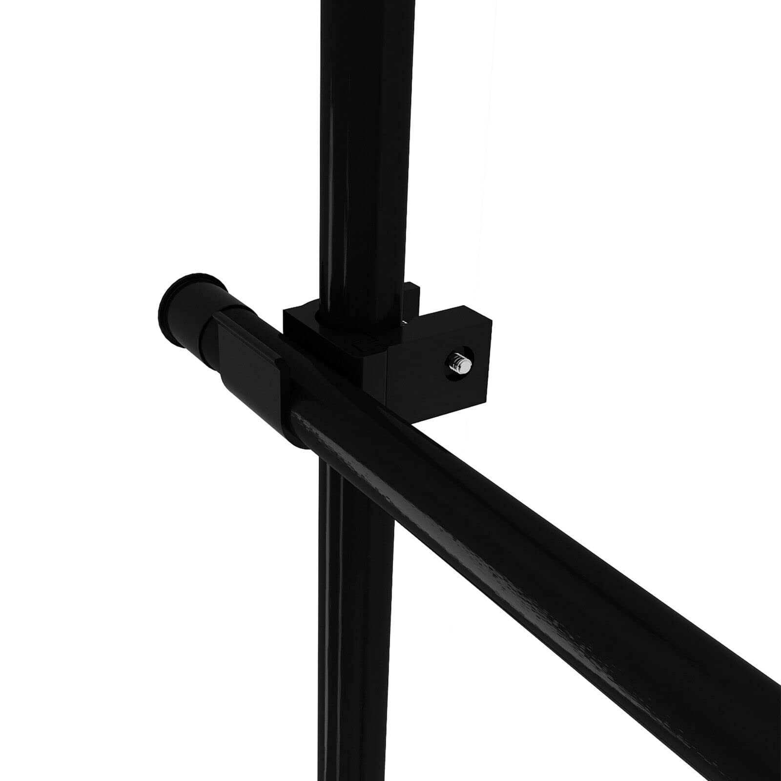 2 Tier Clothes Storage Hanger Organizer Ceiling Top & Floor Metal Closet Garm...