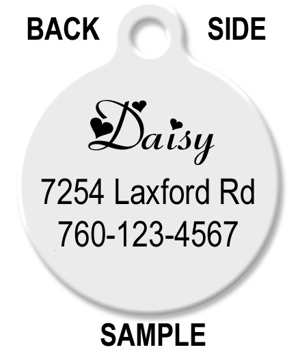 Personalized Medical Alert ID Pet Tags. Custom Emergency Medic Tag for Dog & Cat