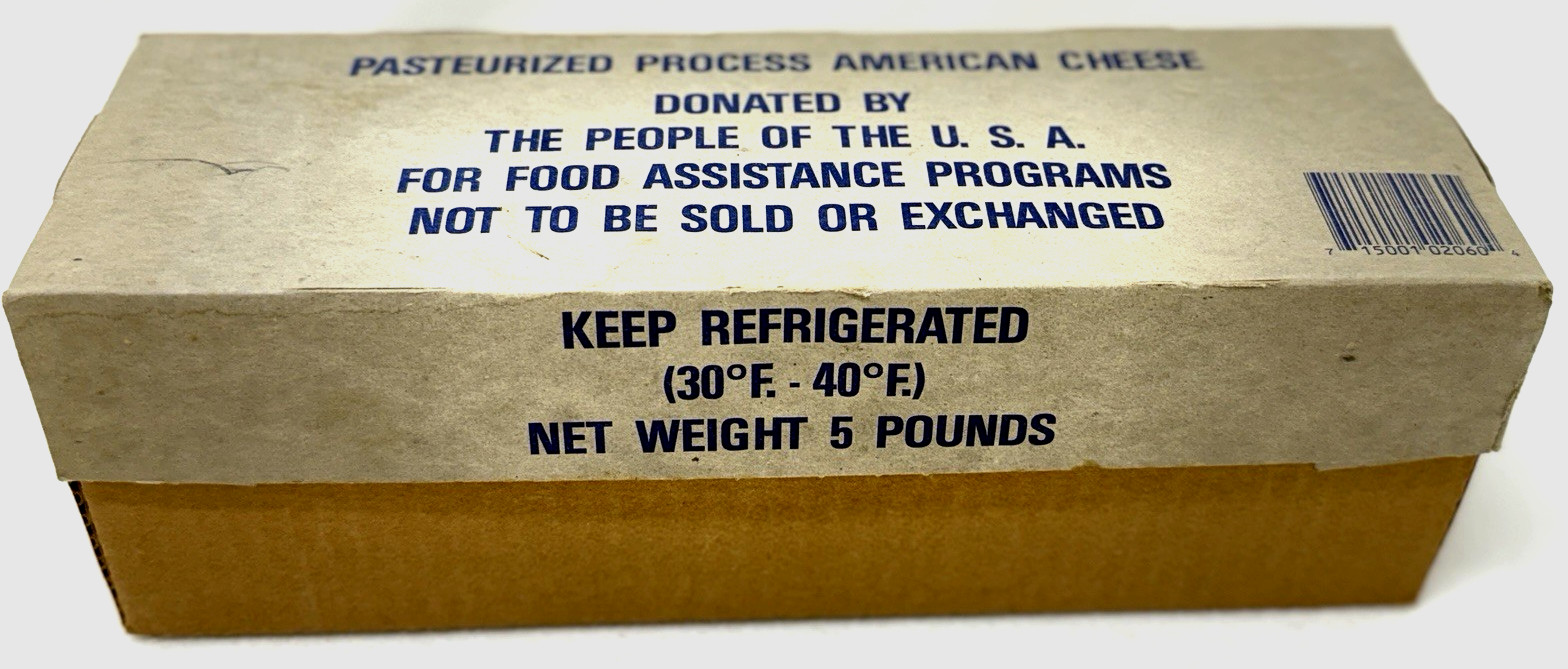 Vintage Government Cheese Box US Department of Agriculture USDA Dairy USA 5#