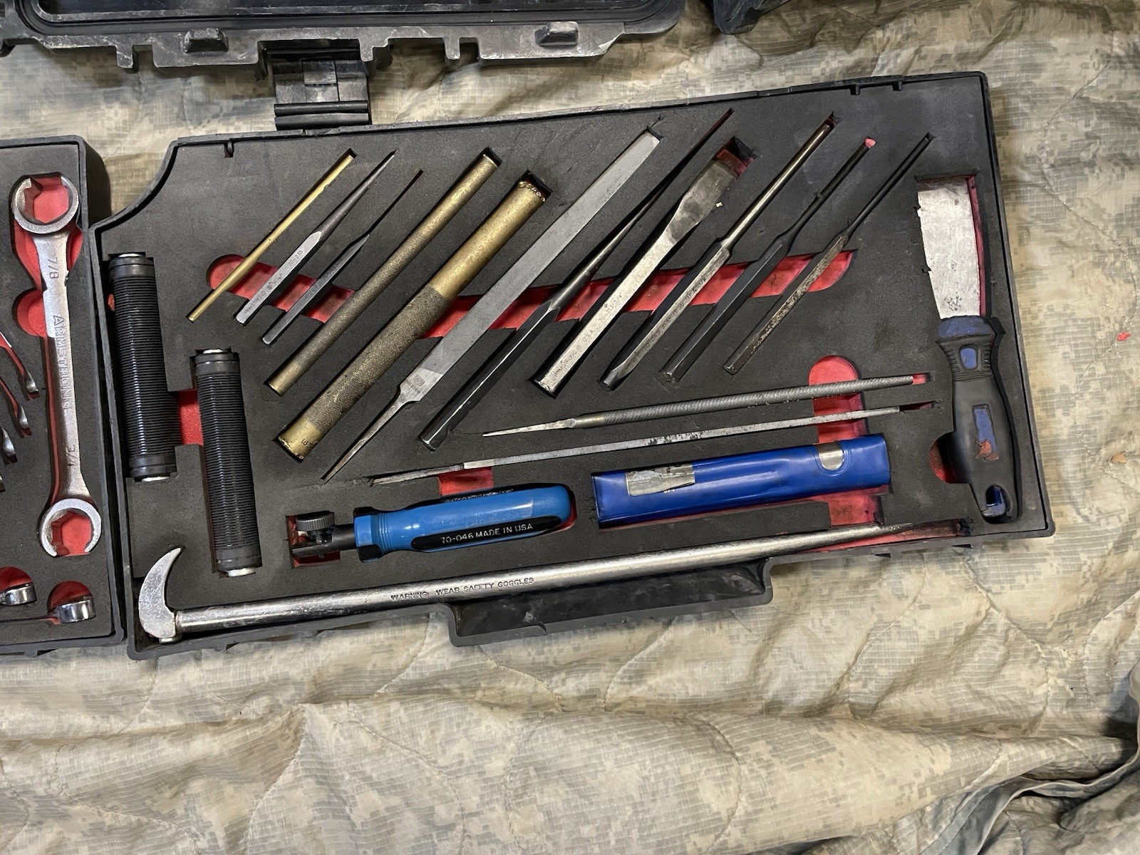 ARMSTRONG MILITARY TOOL KIT SET GENERAL MECHANIC USMC GMTK with Top Tray