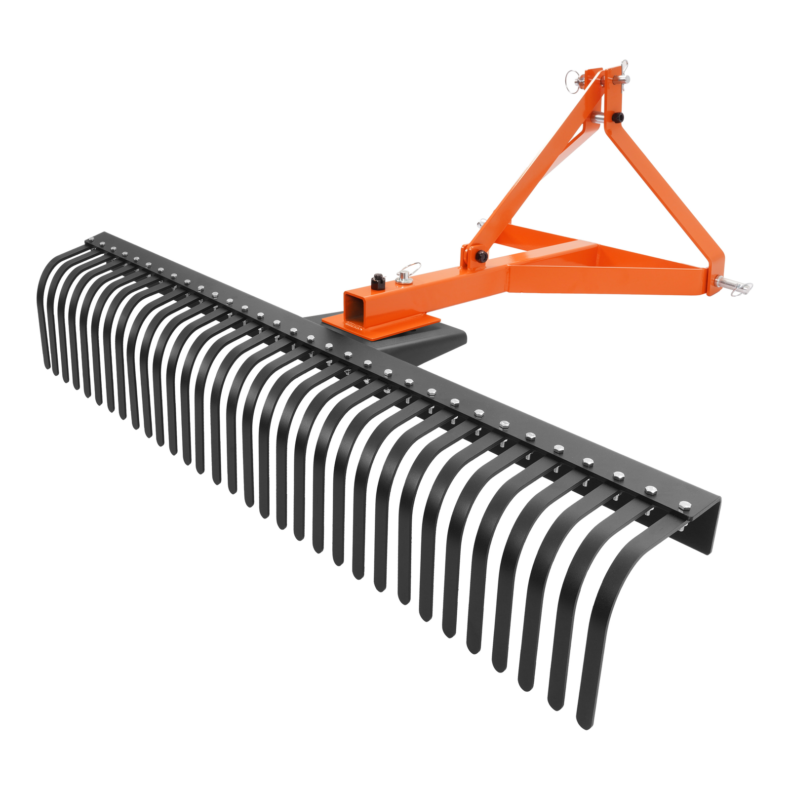 Garden Tool 60" 5 FT 3-Point Landscape Rock Rake For CAT 1 Tractor Grass Comb