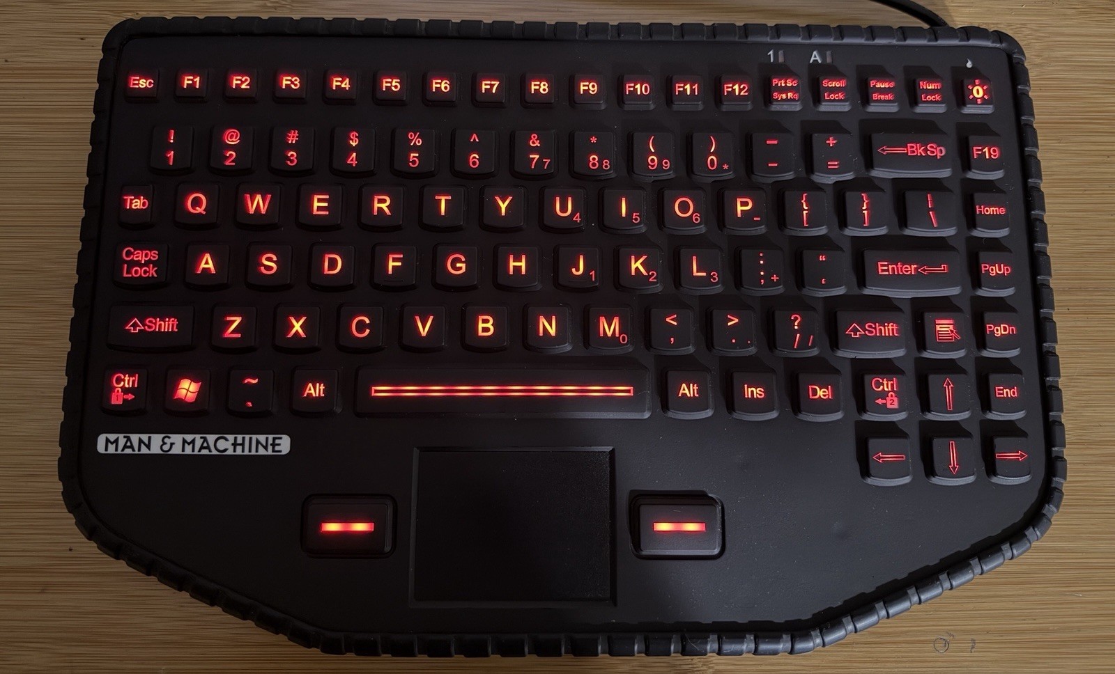 Man&Machine “So Cool” Keyboard - Red Backlight - TAA Compliant