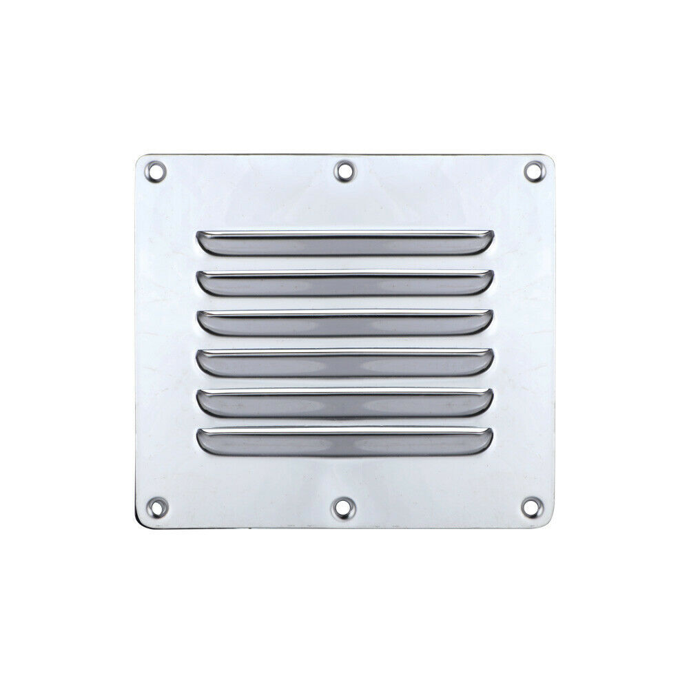 Pair Rectangle Louvered Vent Stainless Steel Marine Boat Vent 5" *4-1/2"