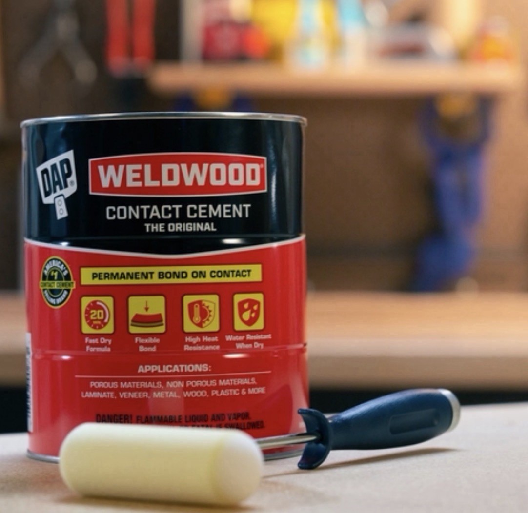 DAP Weldwood Original Contact Cement Tan 1 Gallon Heavy Duty Adhesive