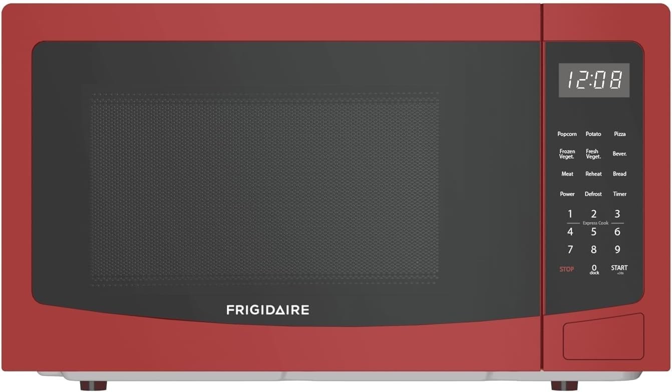 Frigidaire EMW1132 1.1 Cu Ft Countertop Microwave 1000W 10 Levels (Red)