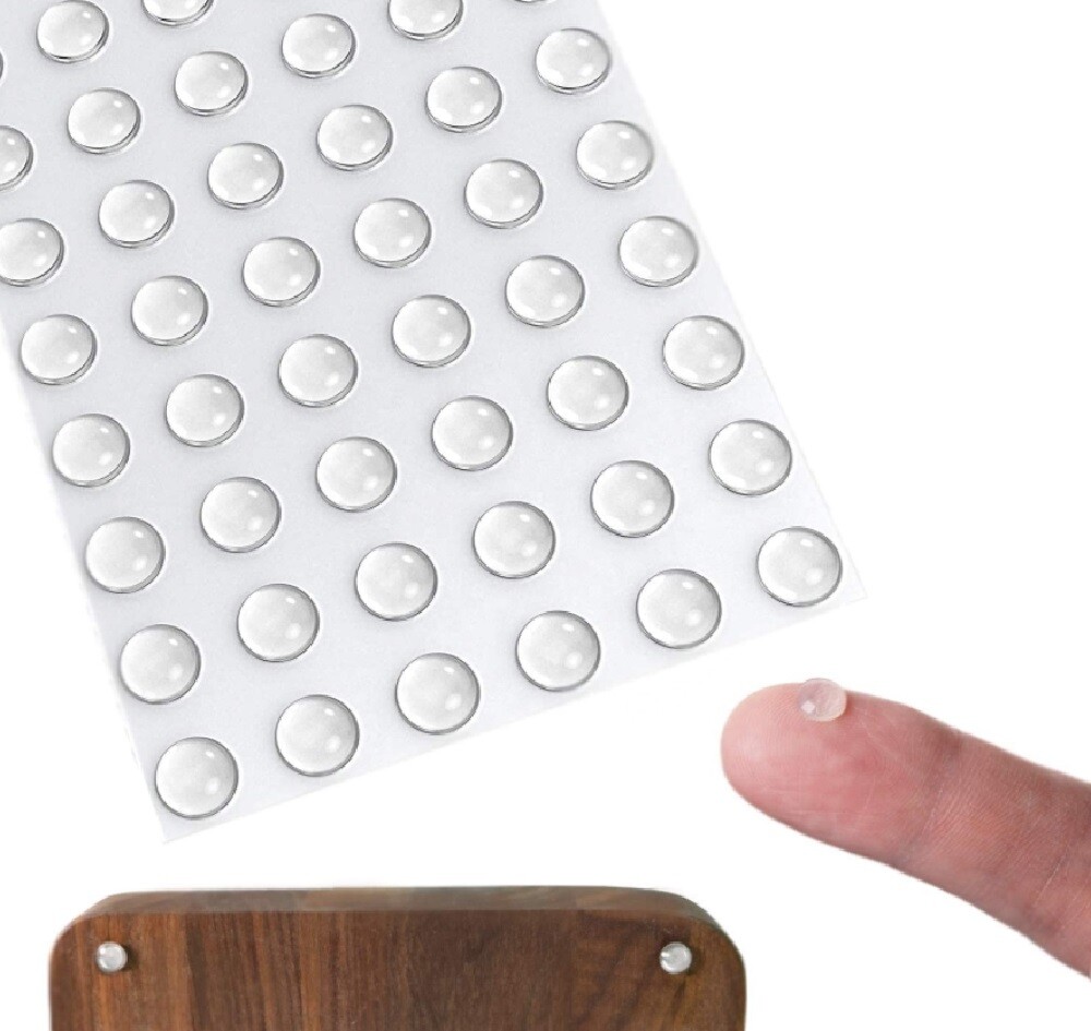100 Pcs Silicone Rubber Cabinet Door Pad Bumper Stop Damper Furniture Stopper US