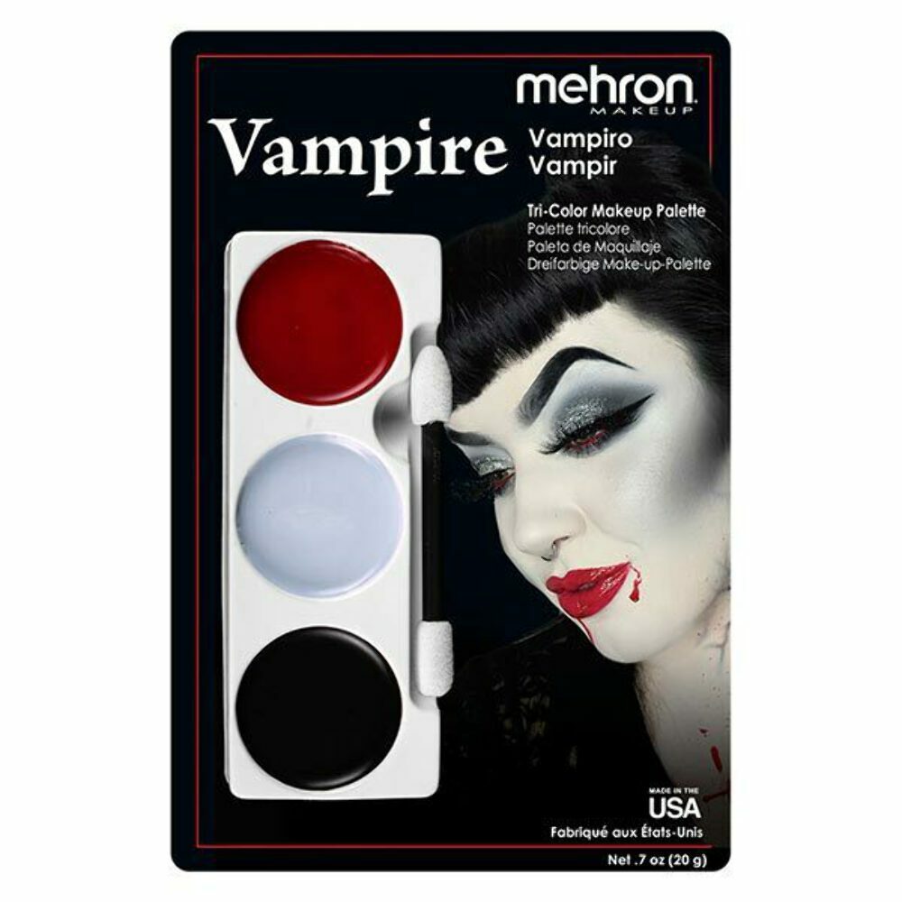 Mehron Tri-Color Character Palettes For SFX/Halloween/Cosplay, Various Styles
