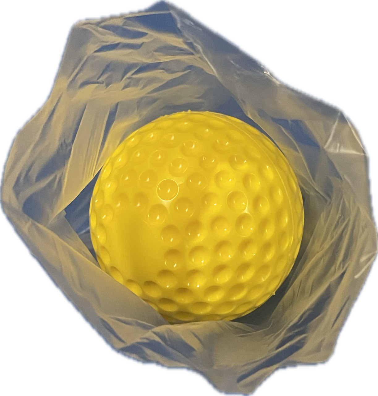 Sting-Free Dimpled Pitching Machine Baseballs - Yellow