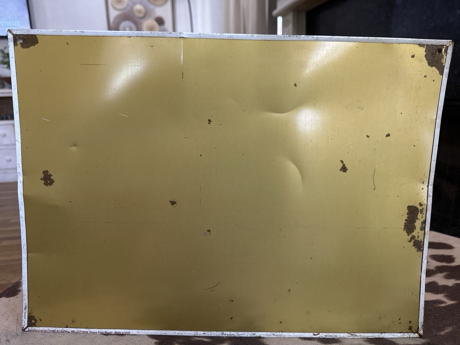 Texaco Fire Chief Gasoline Metal Sign Dalmatian Puppies Wagon Dog Man Cave Decor