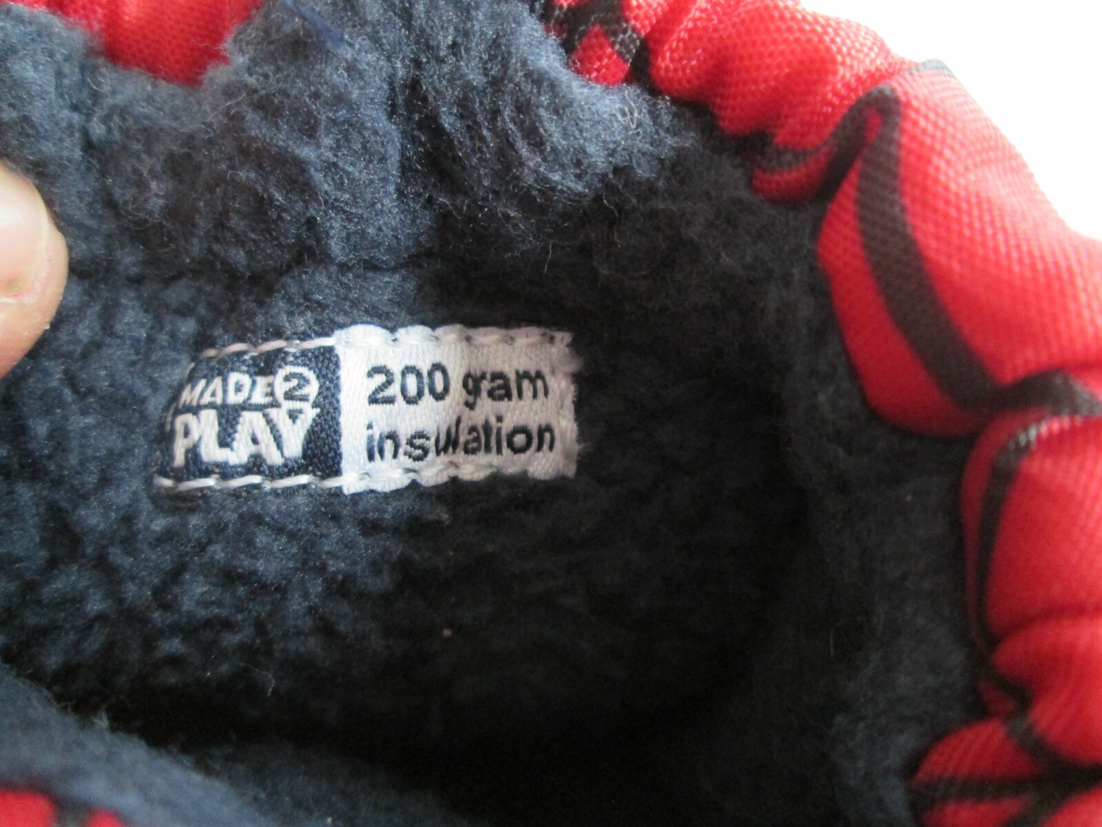 STRIDE RITE Winter Snow Boots Size 4 Sneaker Boot Red Spider-Man Made 2 play M2P