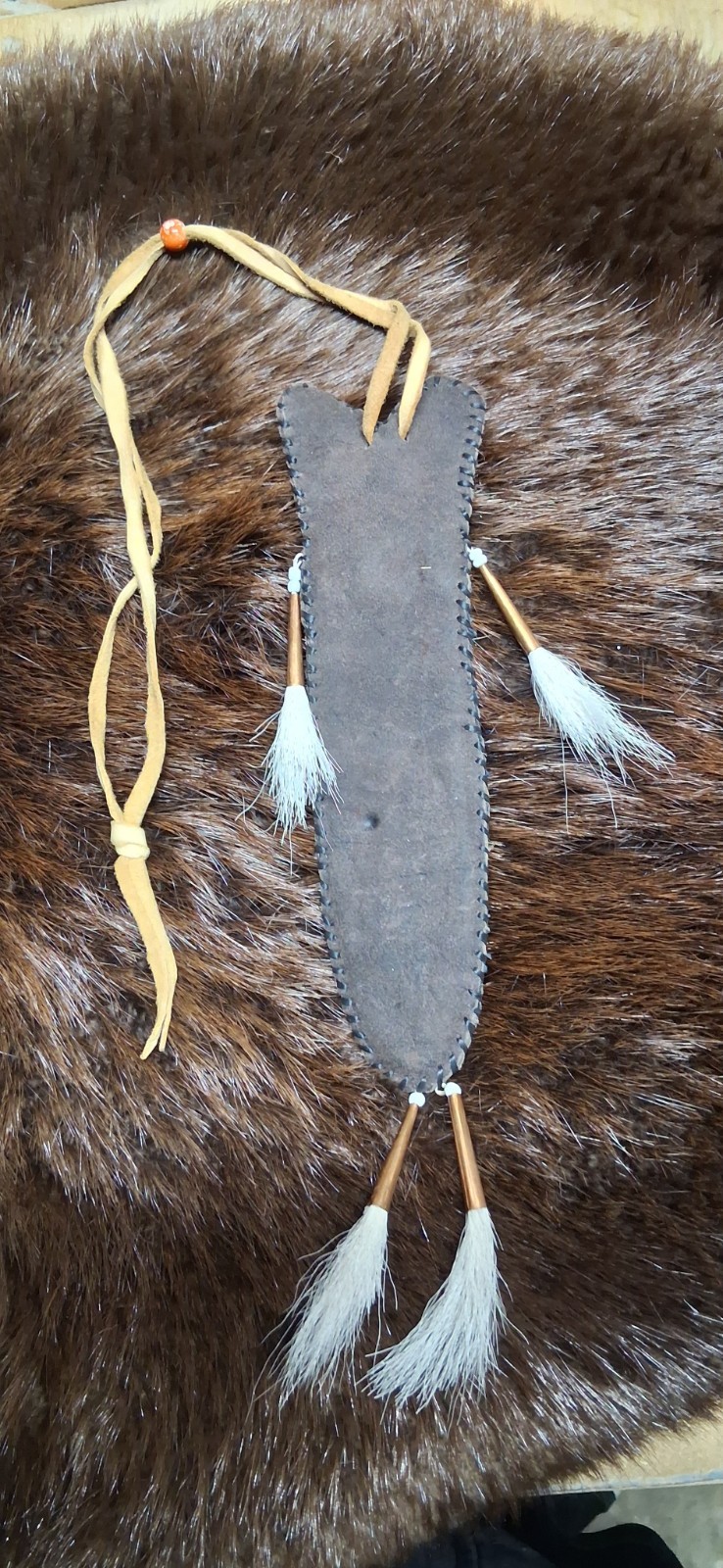 18th Century Iroquois Neck Knife Sheath Read Description