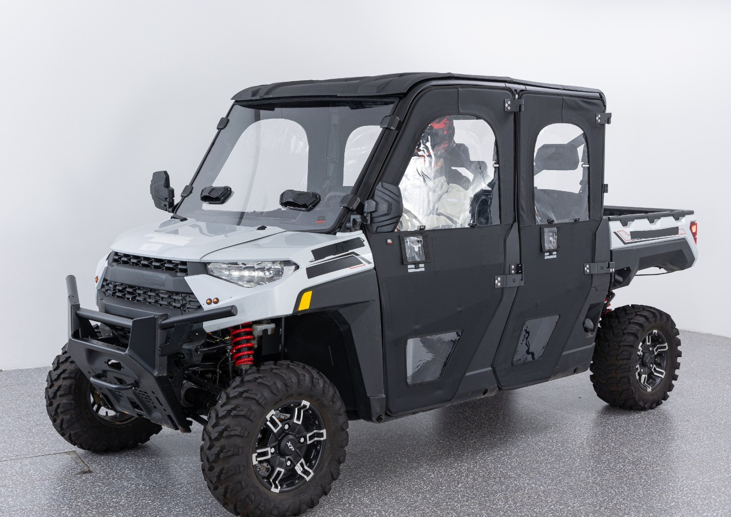 UTV Framed Door Kit Cab Enclosure for Polaris Ranger Crew XP 1000 2018-2025 PVC