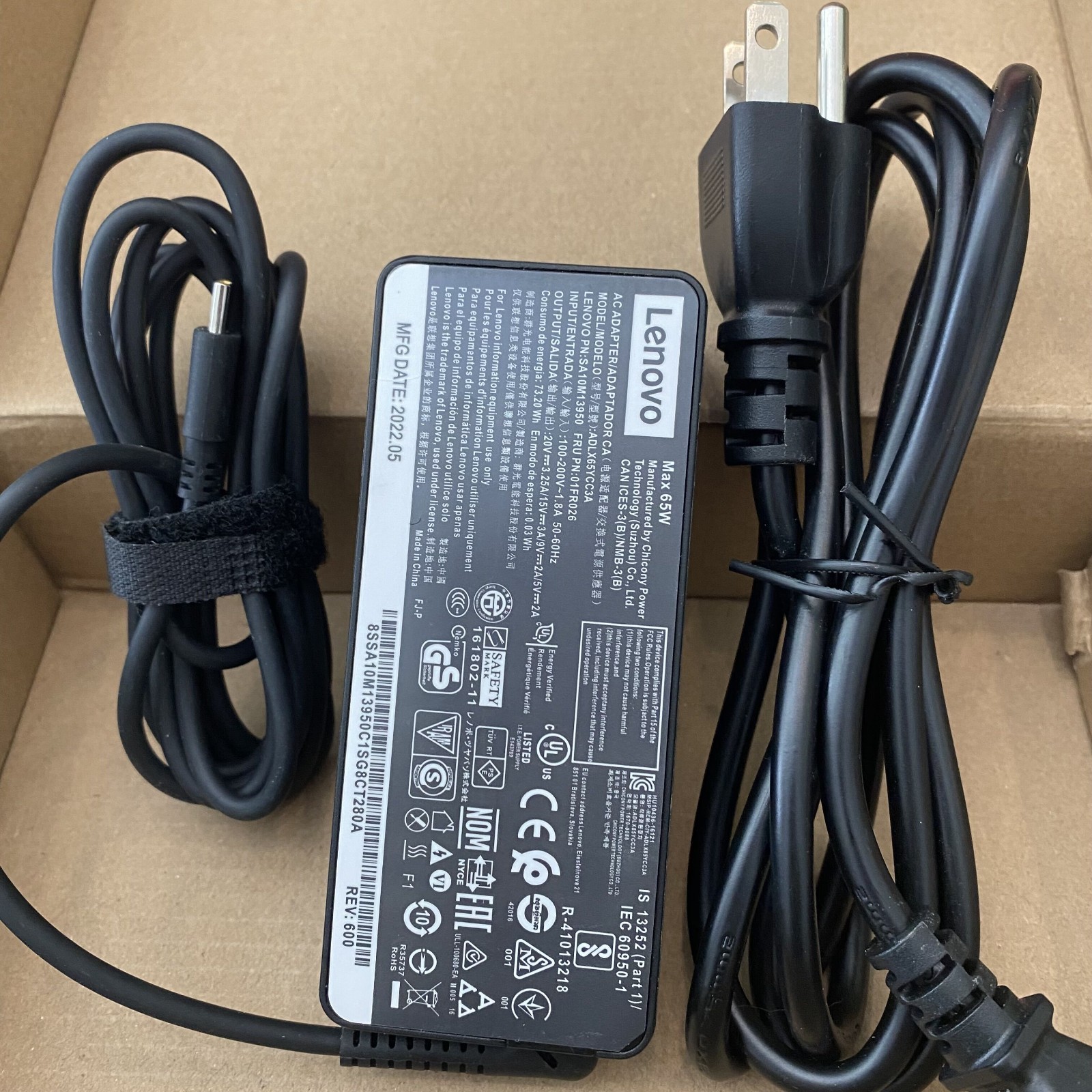 Genuine OEM 65W USB-C Type-C Adapter Charger Lenovo ThinkPad T480 ADLX65YLC3A