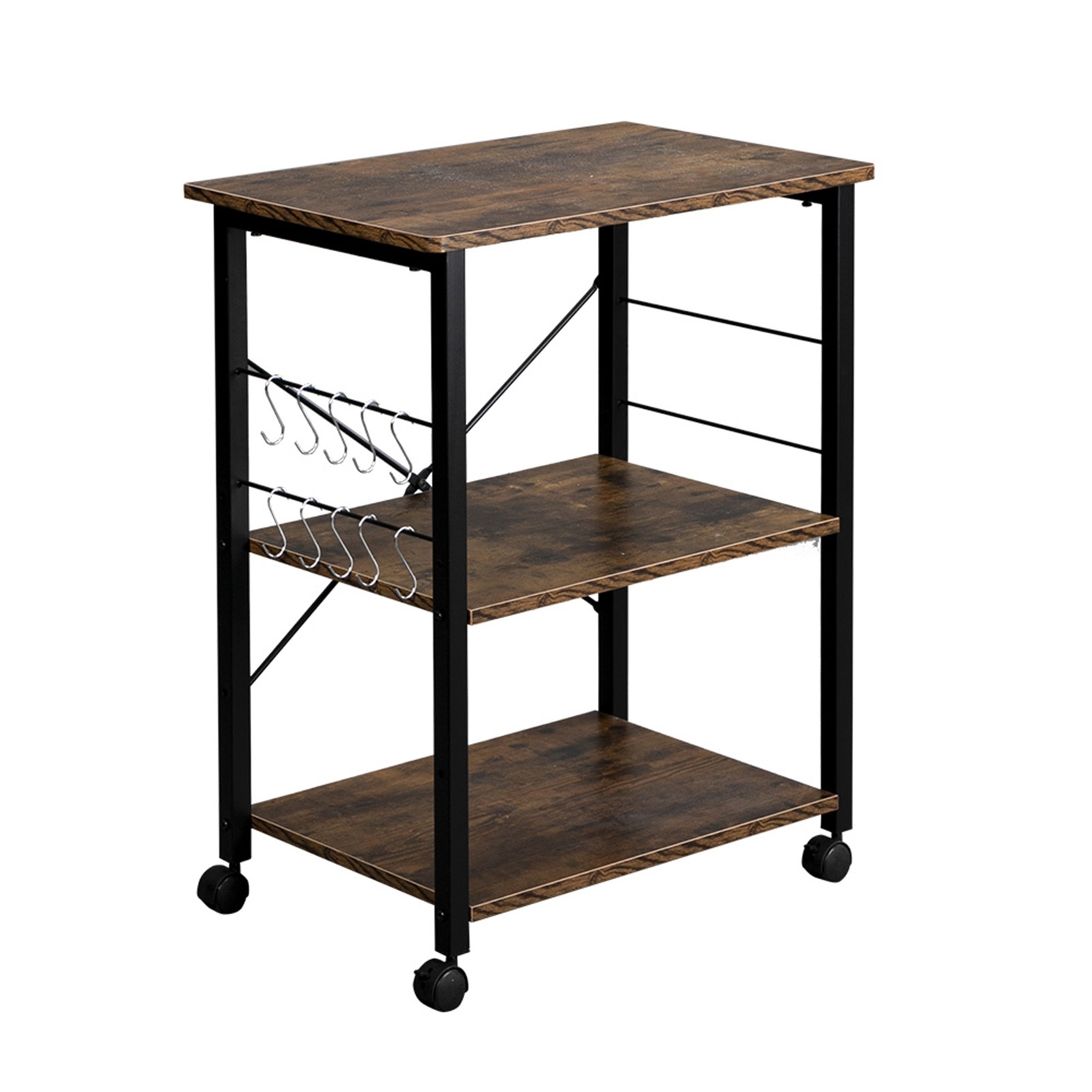 Rack 3-Tier Kitchen Utility Microwave Oven Stand Storage Cart Workstation Shelf