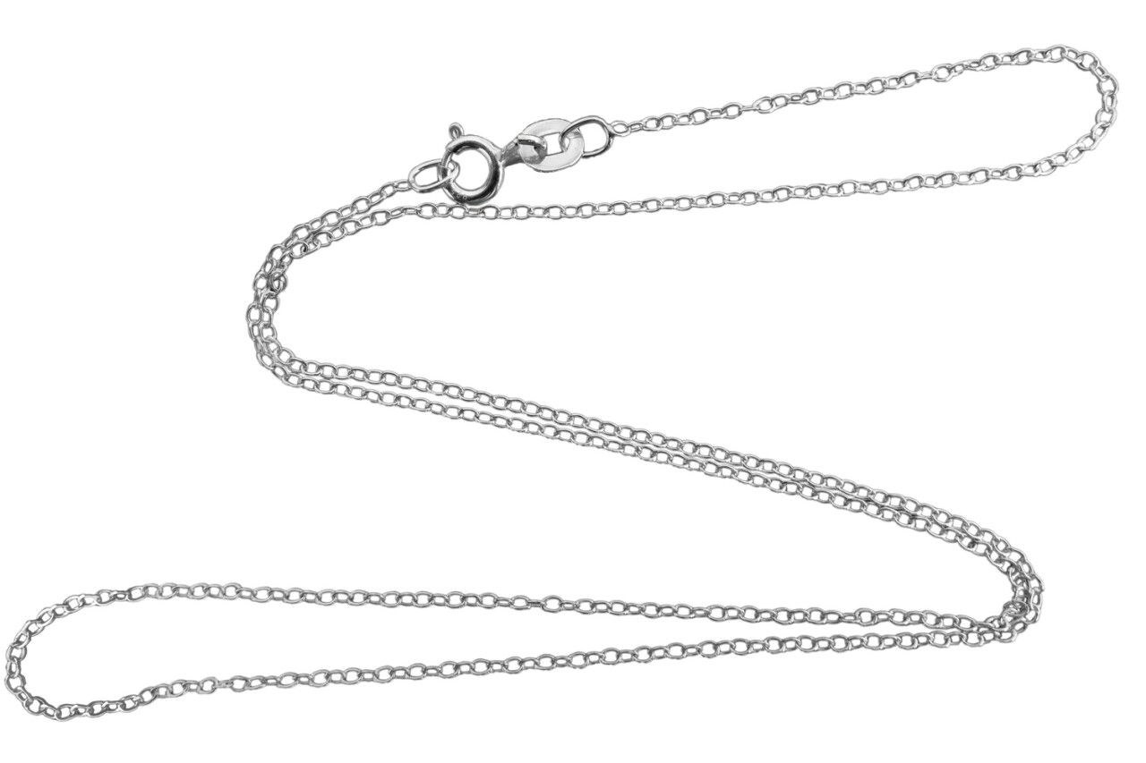 1mm Cable Chain Necklace - 925 Sterling Silver -16", 18", 20" Rolo Dainty Thin