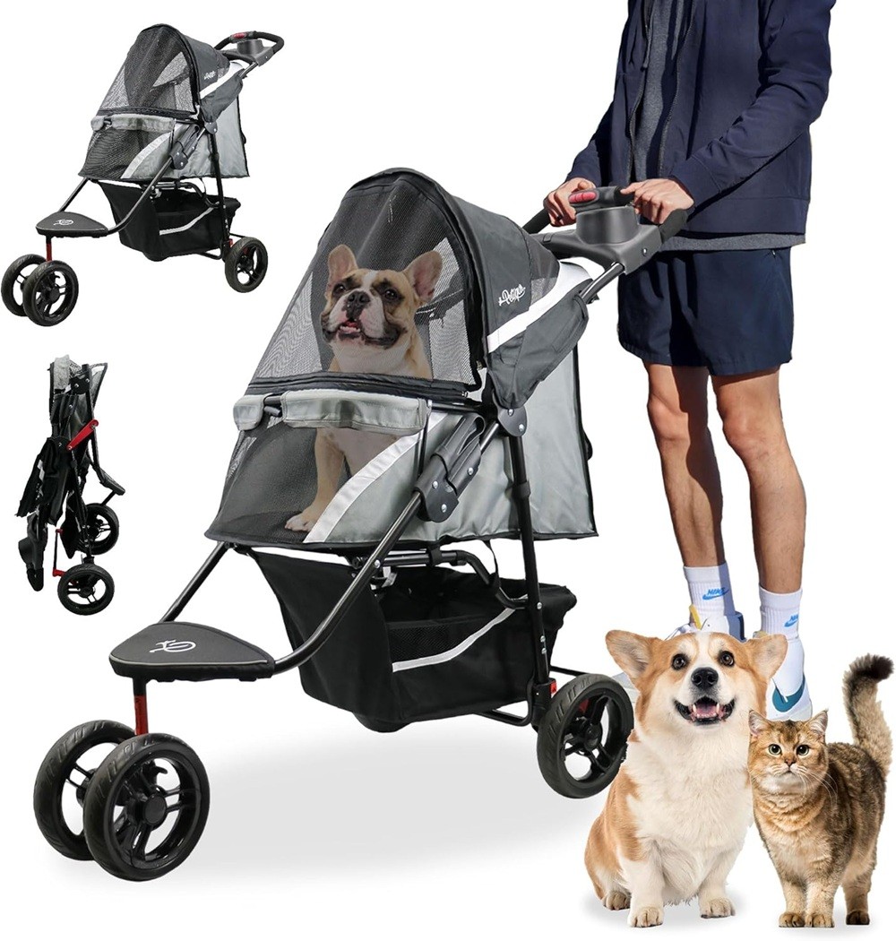 Petique Revolutionary Durable Pet Stroller for Pets up to 50lbs Galaxy Gray