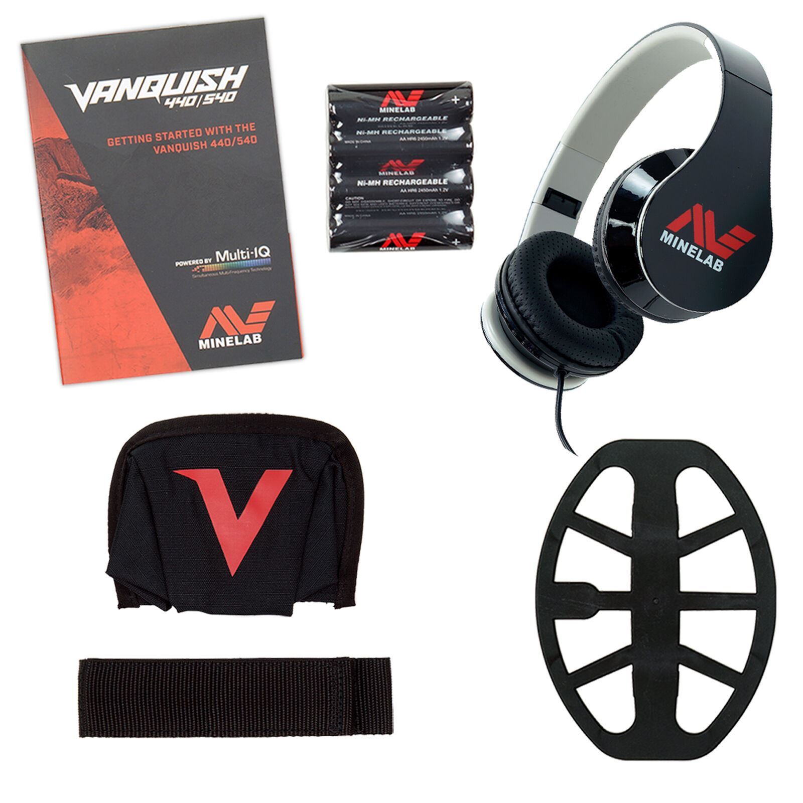 Minelab VANQUISH 540 Metal Detector with V12 12" x 9" Waterproof DD Coil
