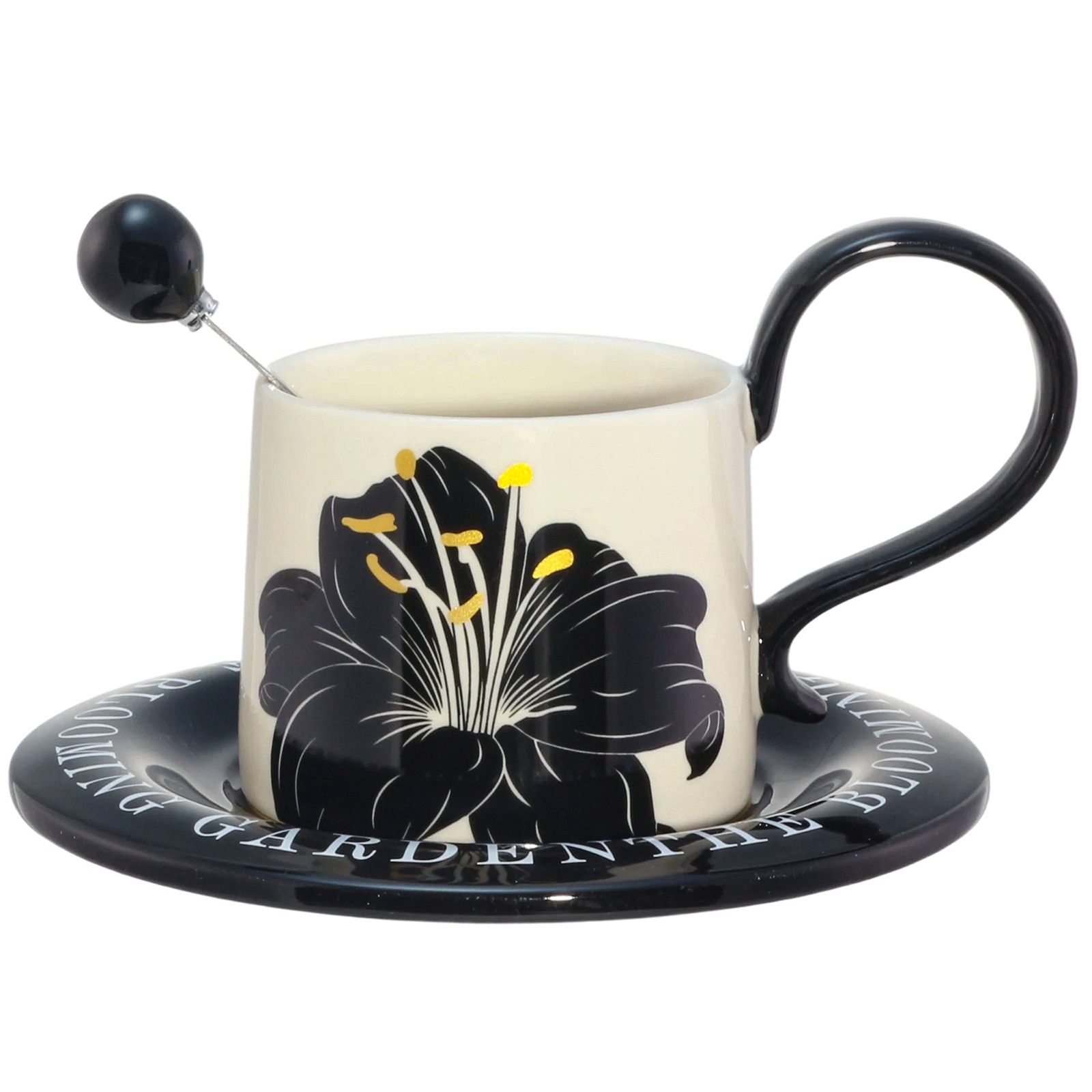 Ceramic Coffee Mugs Retro Style Afternoon Tea Mugs for Home Use, White