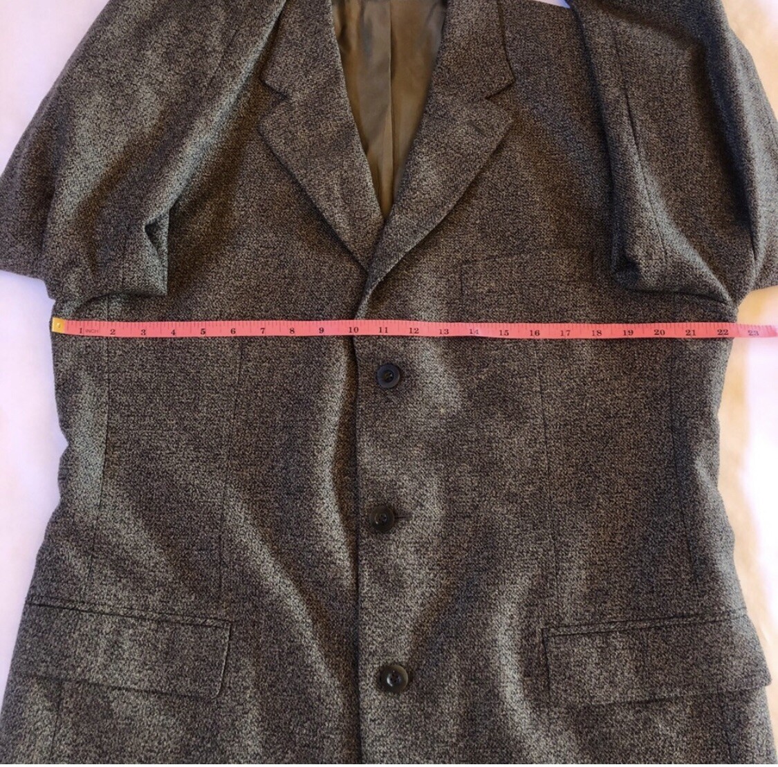 Vito Rufolo Italy Blazer Mens 44T Tall Brown Tweed Fine Silk Wool Academia Coat