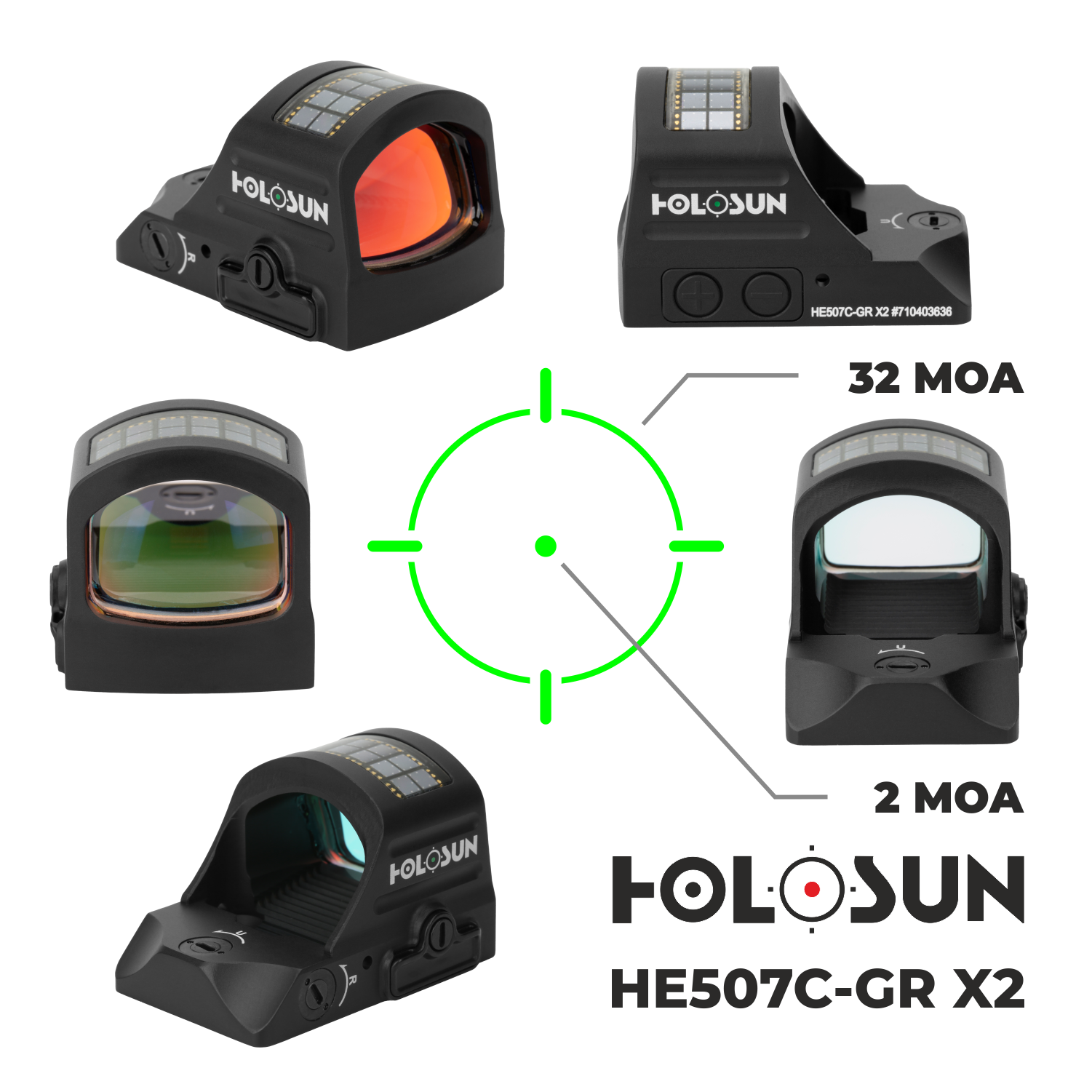 Holosun Elite Green Dot Sight HE507C-GR X2