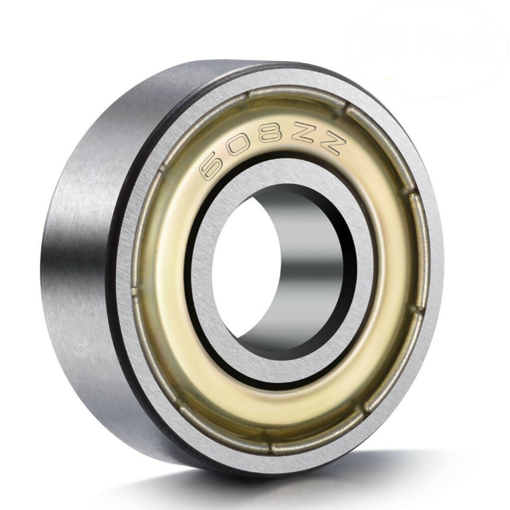 608-ZZ Ball Bearing 8x22x7 Dual Shielded Metal Chrome Skateboard 608Z (10 QTY)
