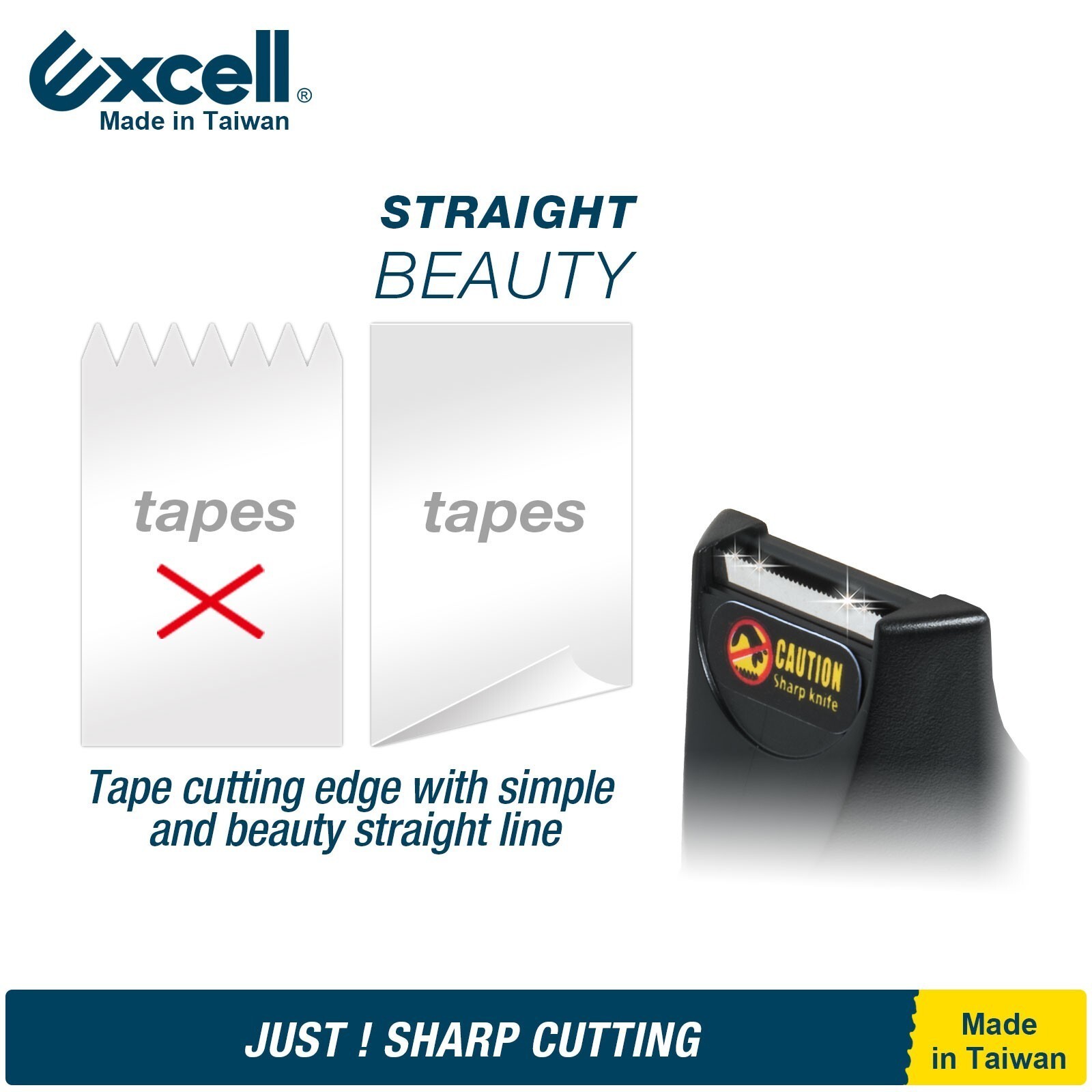 Excell Mini Desktop Tape Dispenser 3/4" Tape 1" Core, Lightweight OFC, No Tape