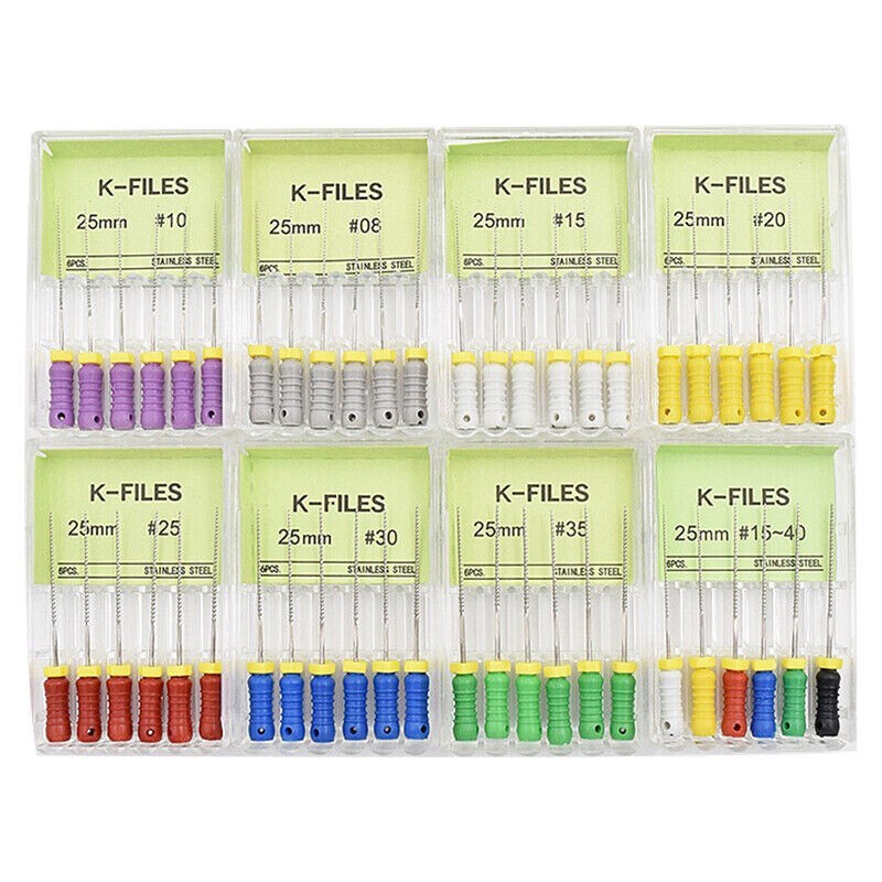 Dental K-File Files Endodontic REAMERS Root Canal Hand Use Limas De Endodoncia