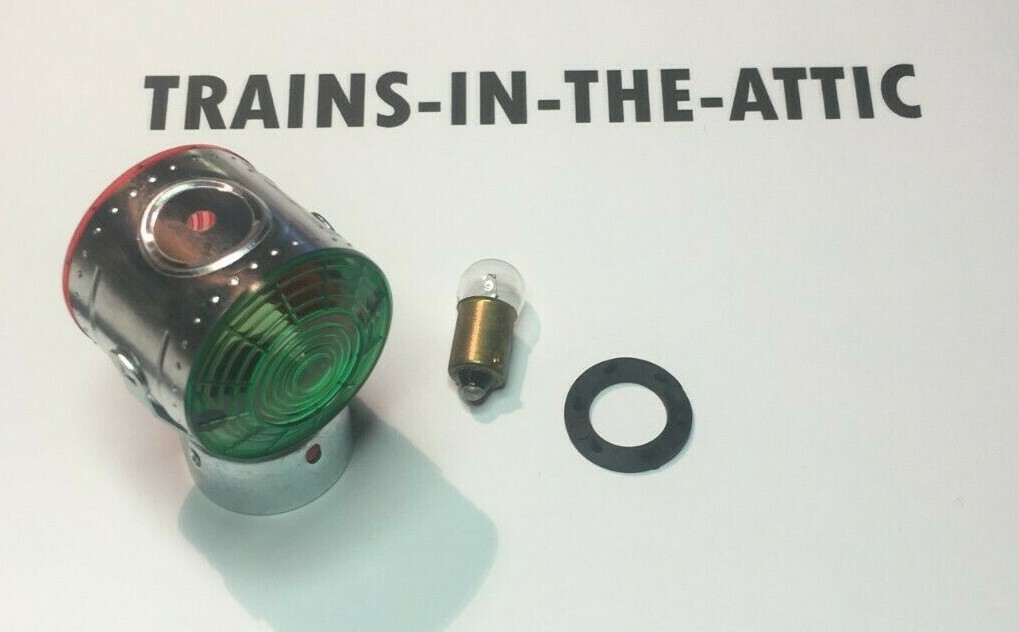 LIONEL 494 BEACON KIT BEACON BRACKET/ BEACON TOP/CORRECT BULB & DRIVE WASHER NEW
