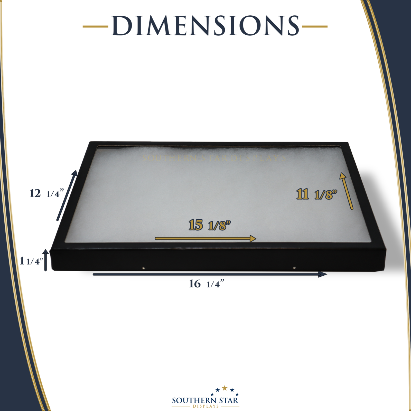 12 x 16 x 1 1/4 Riker Display Case Box for Collectibles Arrowheads Jewelry