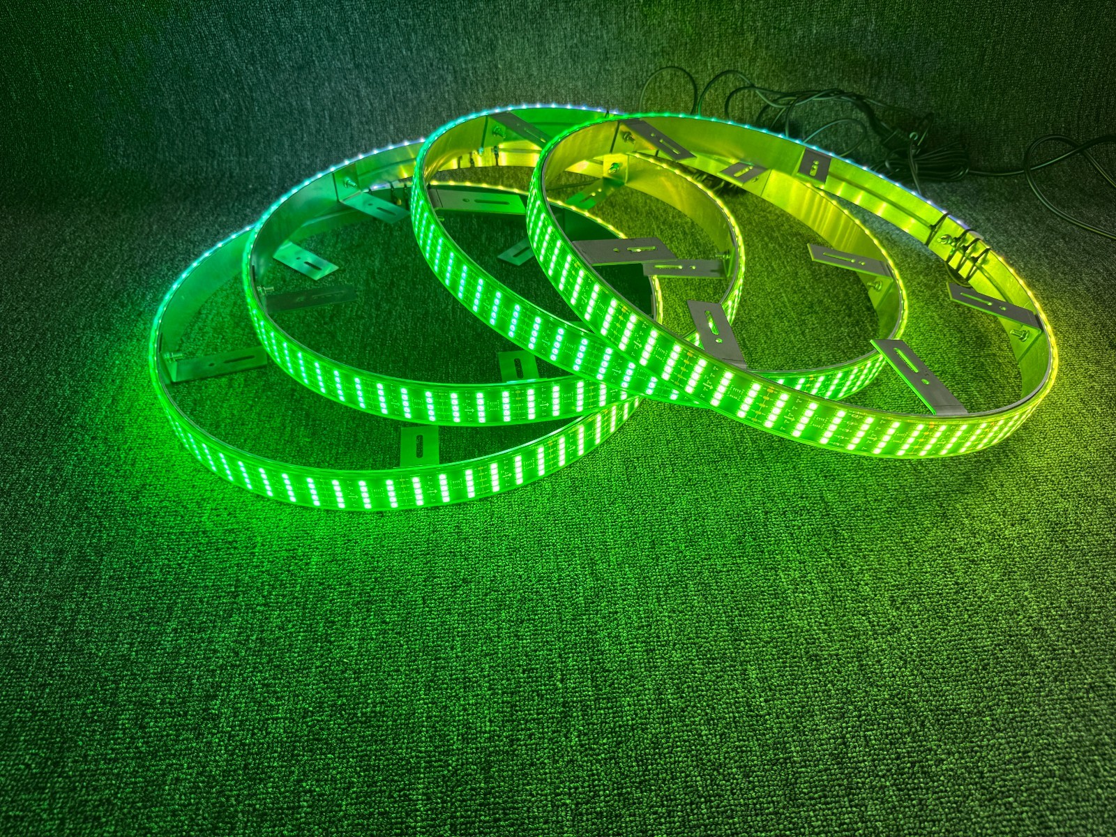 17.5" 5ROWs Brightest RGB CHASING Flow for Car Truck LED Wheel Rim Ring Lights