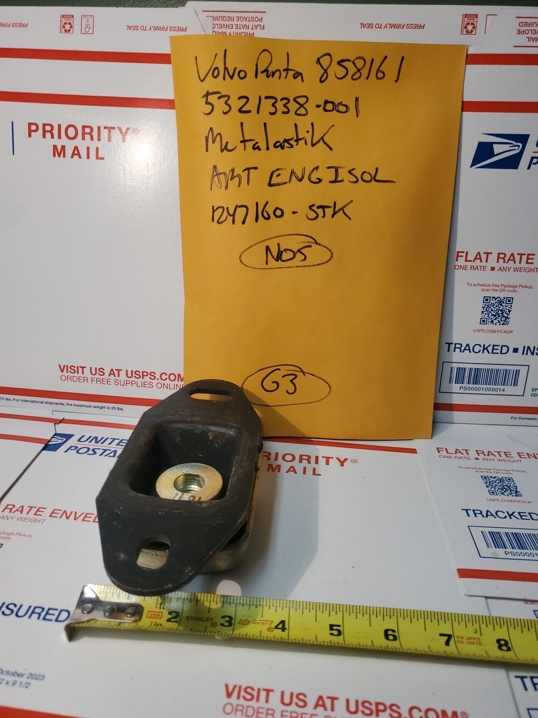 VOLVO PENTA TMD 22 ENGINE ISOLATER/ MOUNT #858161/846765 5321338-001 NEW, G2