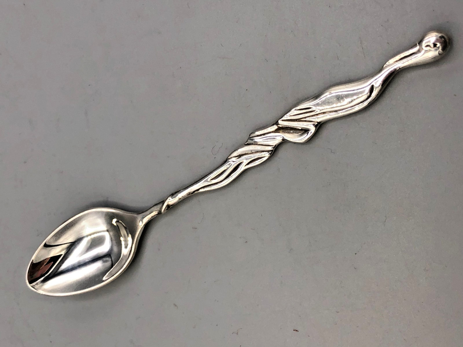 Tiffany & Company Sterling Silver Infant Feeding Spoon 5.5" with Stork handle