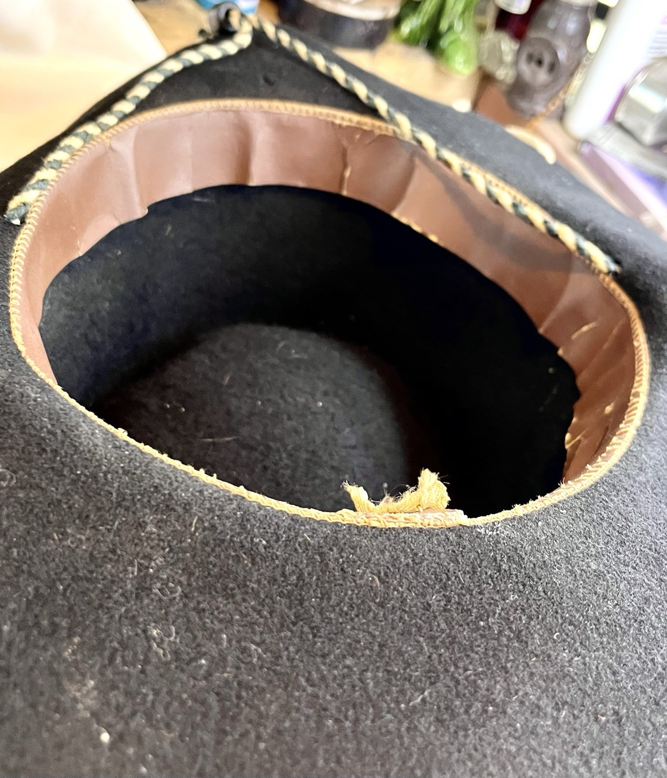 Vintage 1950’s Cowboy Hat Size 7, Cap Gun, (Works), And Holster.