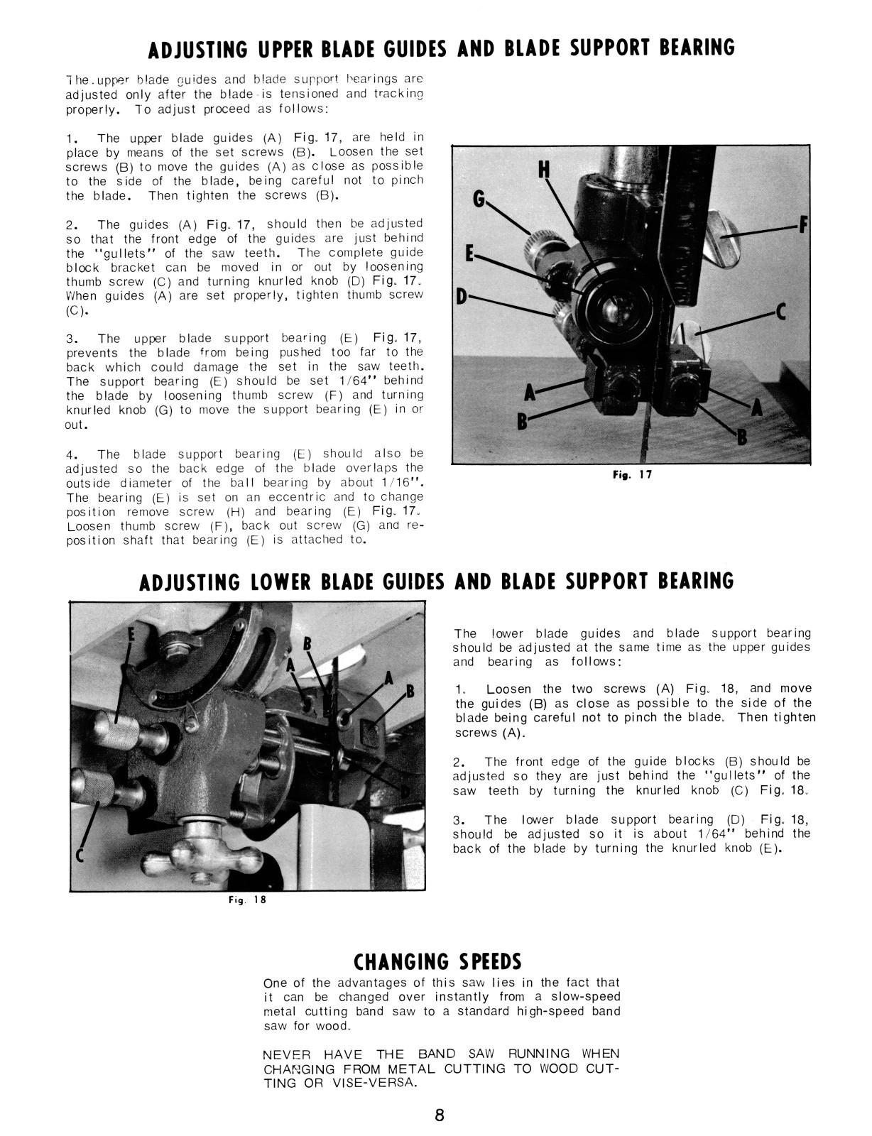 Rockwell Delta 14" Metal Bandsaw 28-300, 28-380 Instruction & Parts Manual #1877