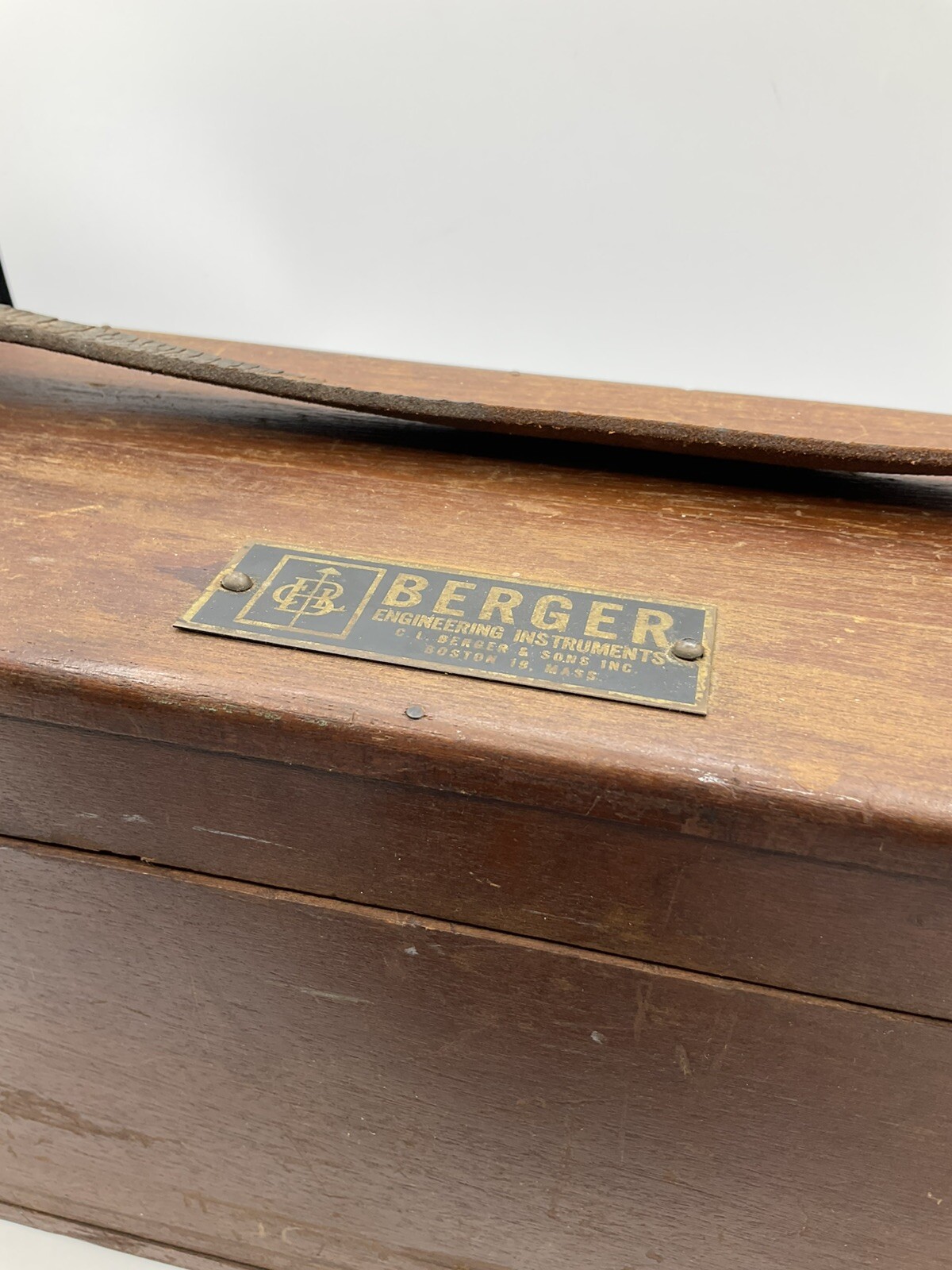 Vintage Berger Engineering Instruments Surveying Transit & Wood Box