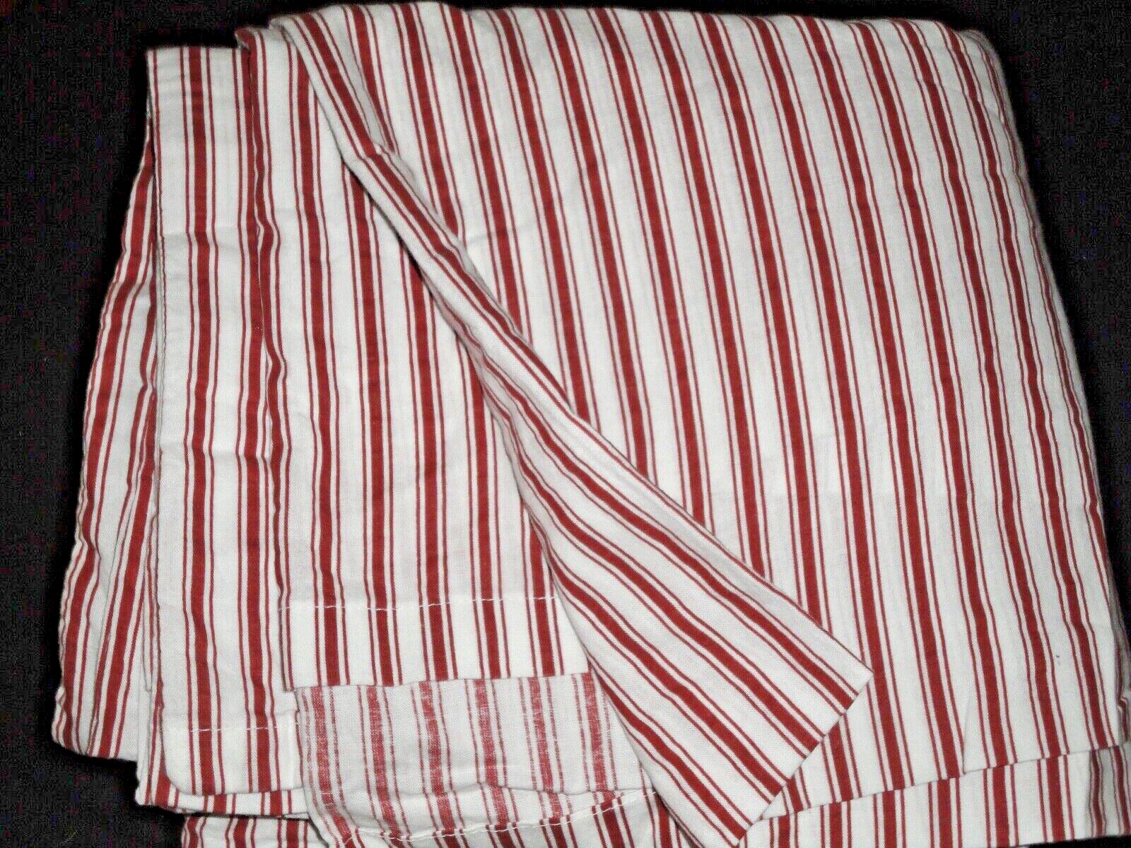 IKEA ALVINE RAND CRANBERRY WHITE TICKING STRIPES (1P) QUEEN DUVET