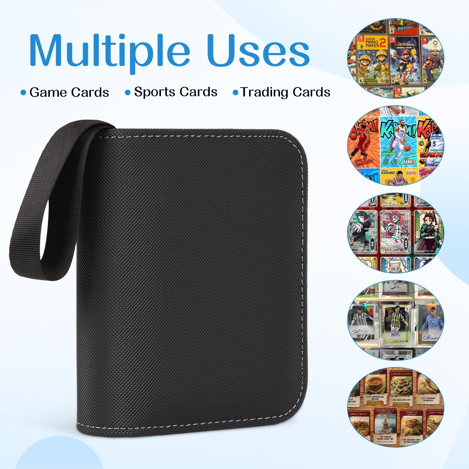 1 Pocket Card Binder – Collectible Trading Card Album, Single Card Holder wit...